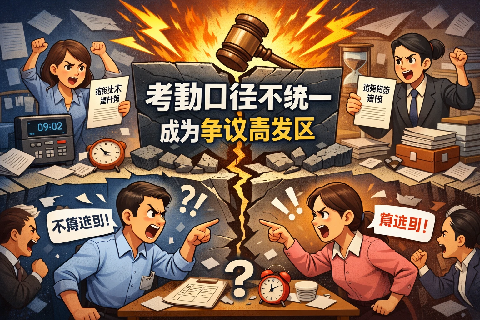 考勤口径不统一,成为争议高发区