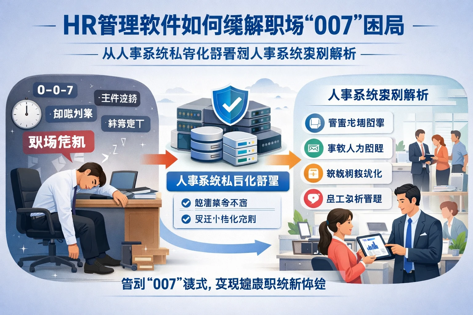 HR管理软件如何缓解职场“007”困局：从人事系统私有化部署到人事系统案例解析