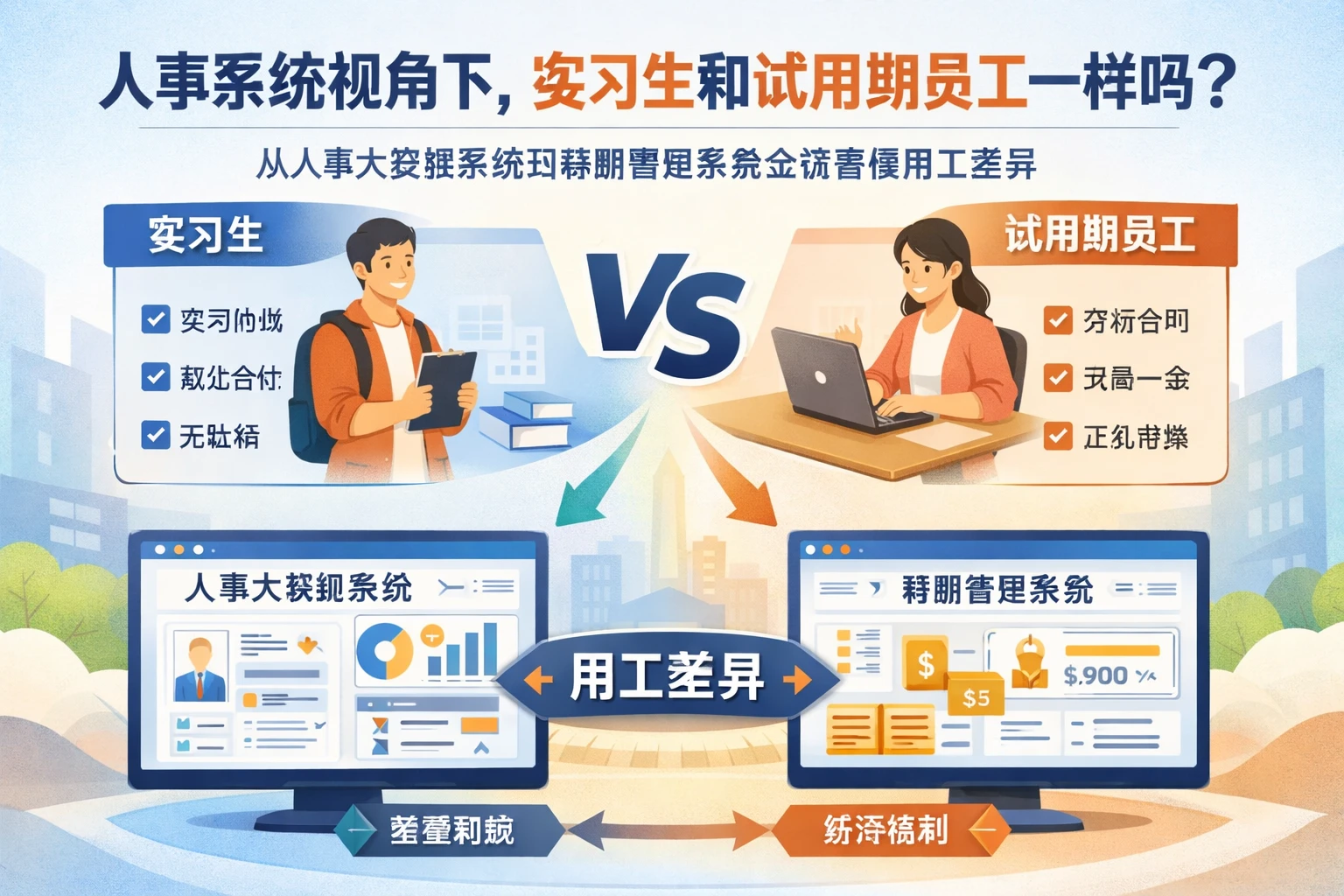 人事系统视角下,实习生和试用期员工一样吗?从人事大数据系统到薪酬管理系统全面看懂用工差异