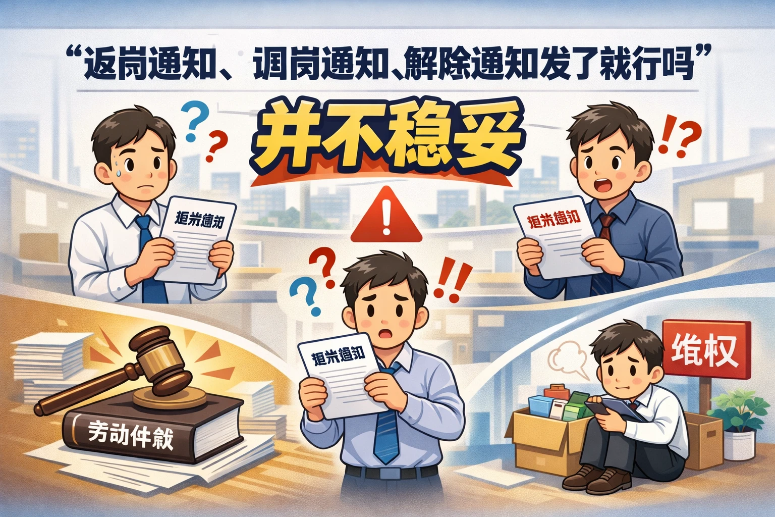 “返岗通知、调岗通知、解除通知发了就行吗”并不稳妥