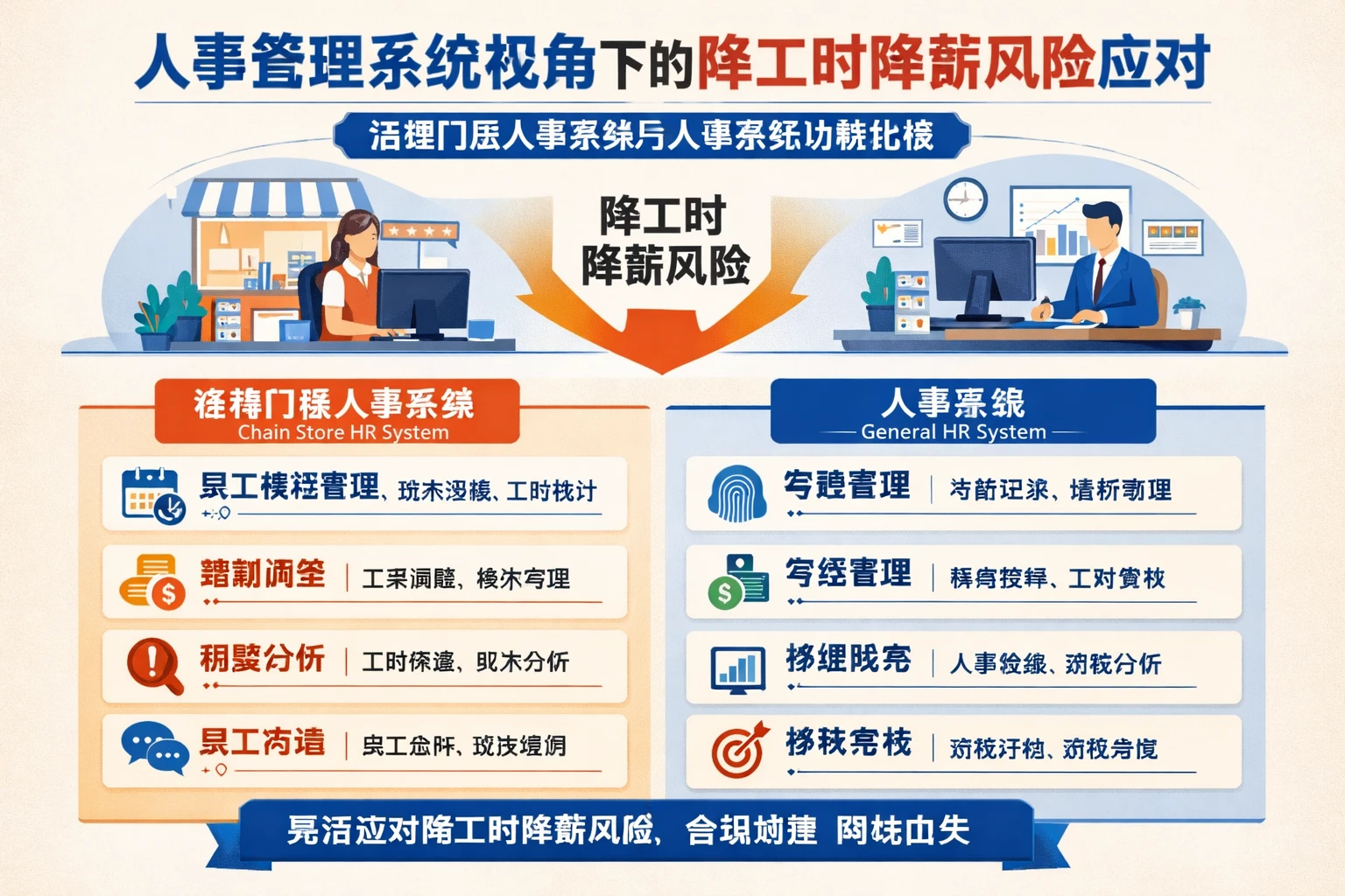 人事管理系统视角下的降工时降薪风险应对:连锁门店人事系统与人事系统功能比较