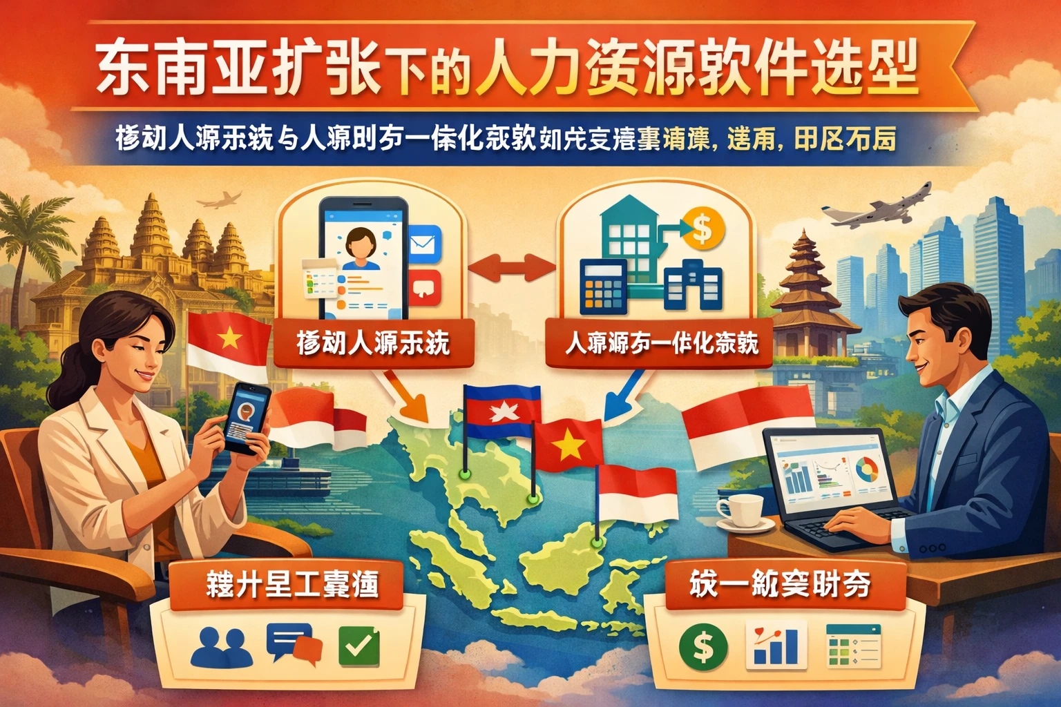 东南亚扩张下的人力资源软件选型：移动人事系统与人事财务一体化系统如何支撑柬埔寨、越南、印尼布局