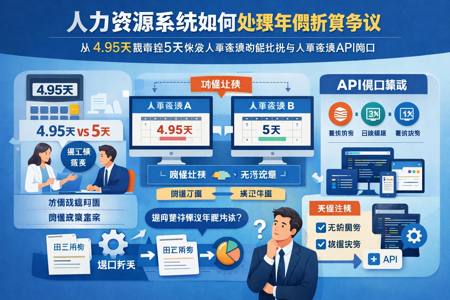 人力资源系统如何处理年假折算争议：从4.95天能否按5天休谈人事系统功能比较与人事系统API接口