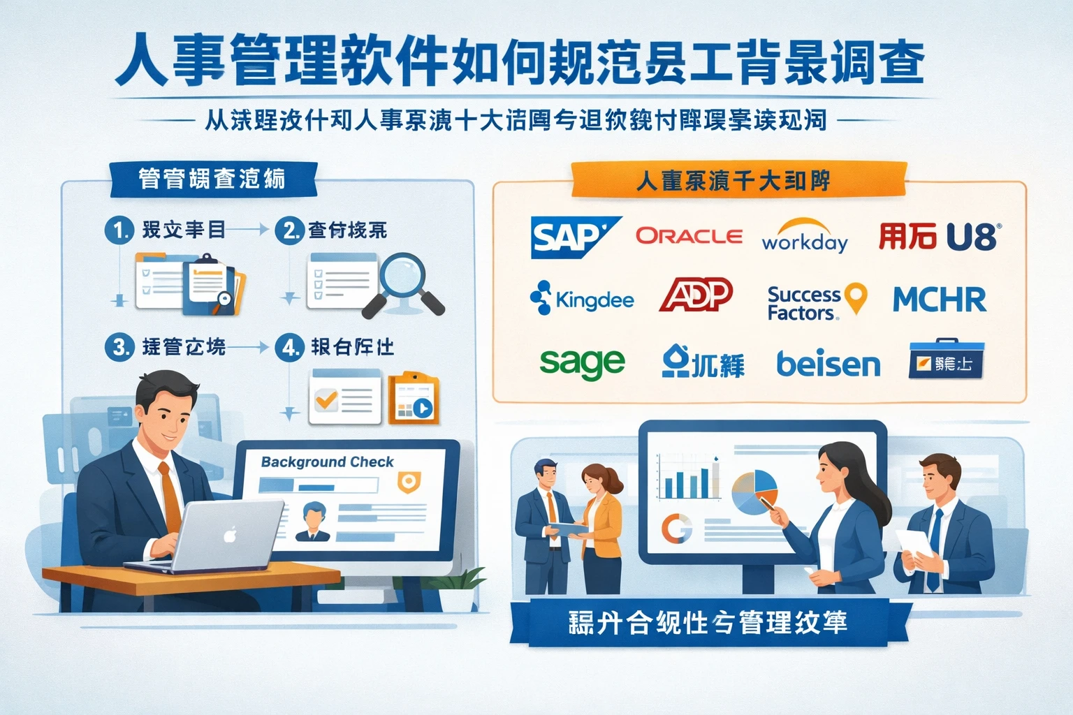 人事管理软件如何规范员工背景调查：从流程设计到人事系统十大品牌与组织架构管理系统应用