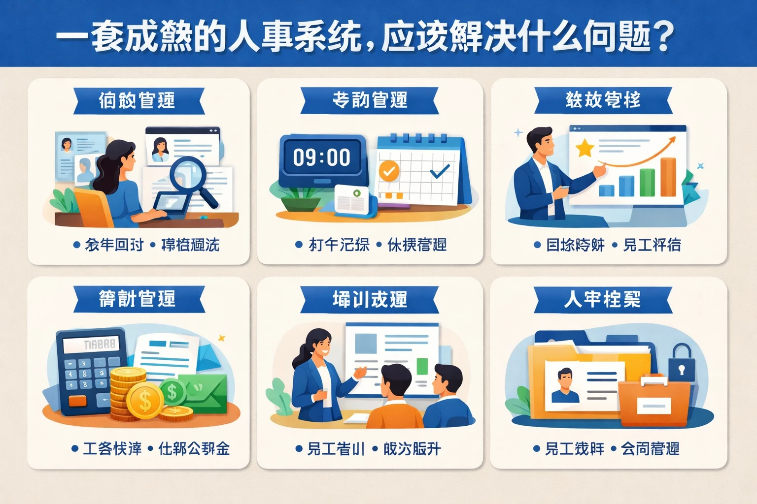 一套成熟的人事系统,应该解决什么问题