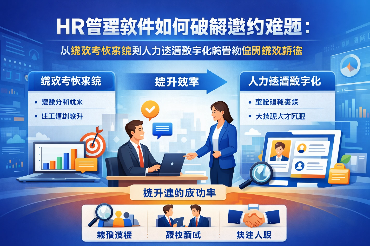 HR管理软件如何破解邀约难题：从绩效考核系统到人力资源数字化转型的招聘提效路径