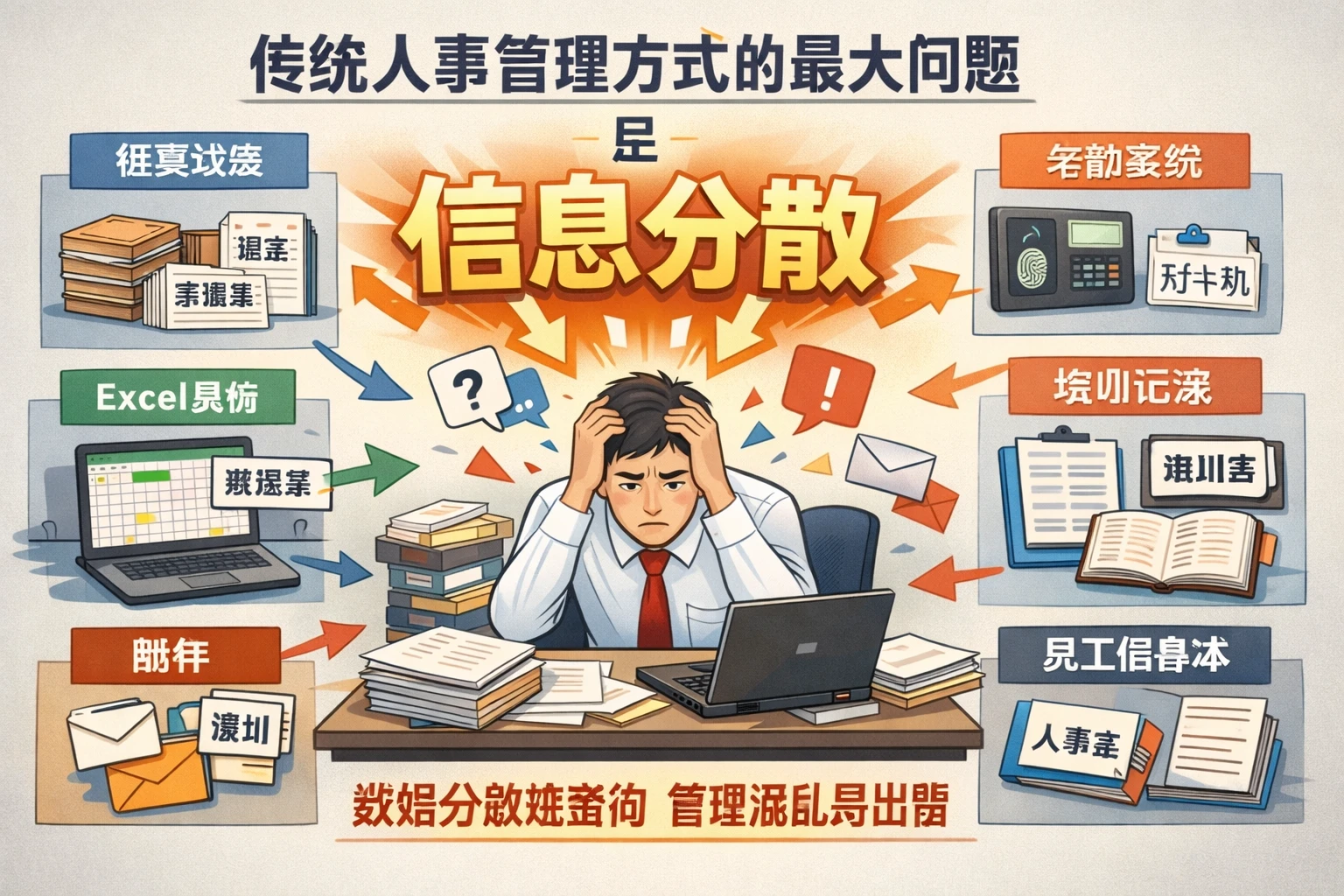 传统人事管理方式的最大问题，是信息分散