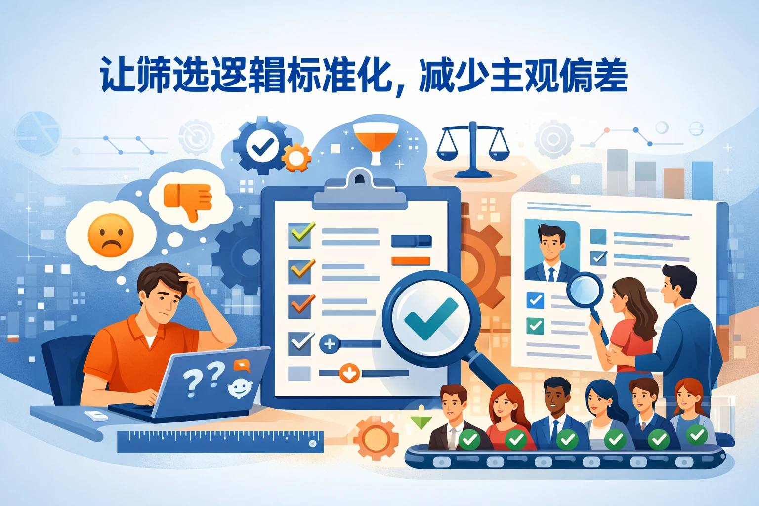 让筛选逻辑标准化，减少主观偏差