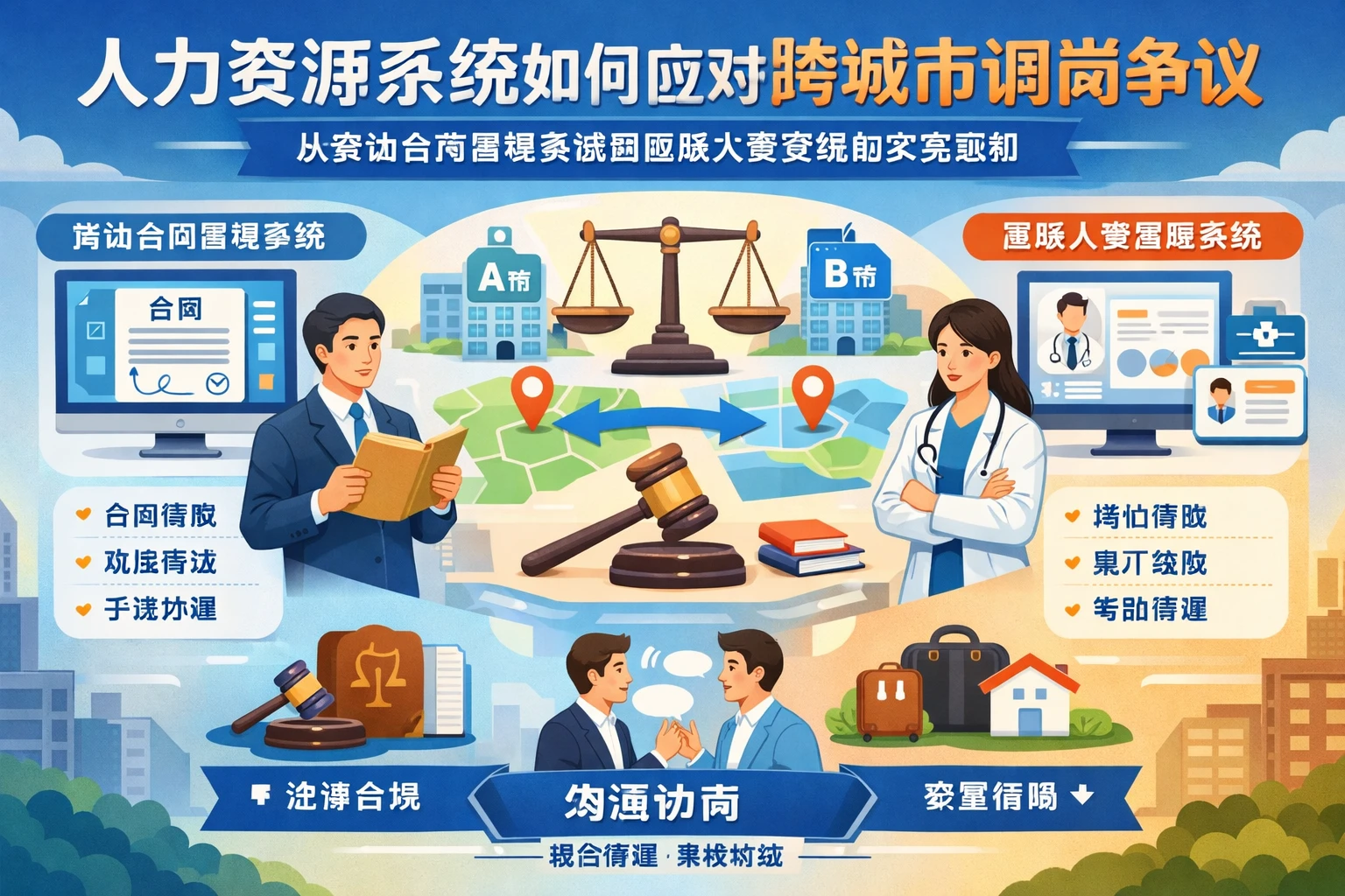人力资源系统如何应对跨城市调岗争议：从劳动合同管理系统到医院人事系统的实务应用