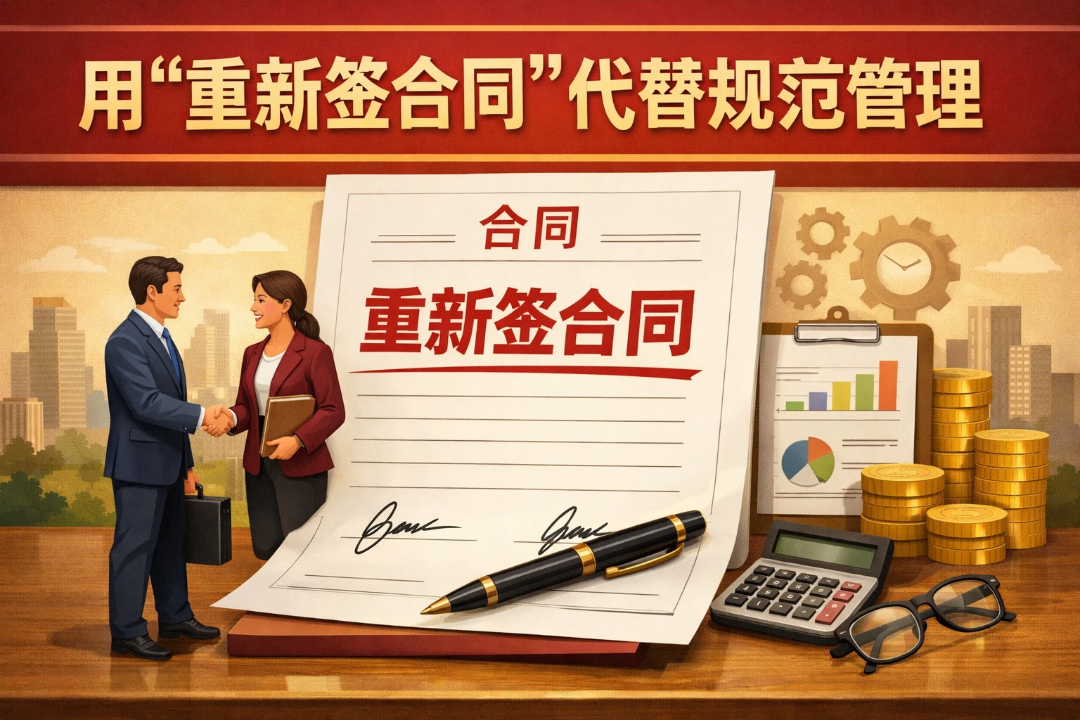 用“重新签合同”代替规范管理