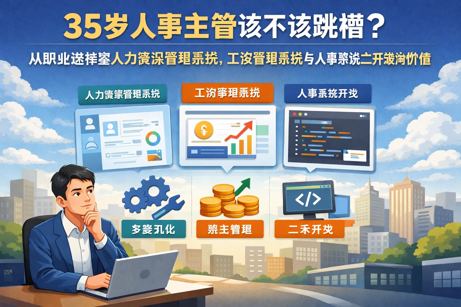 35岁人事主管该不该跳槽?从职业选择看人力资源管理系统、工资管理系统与人事系统二次开发的价值