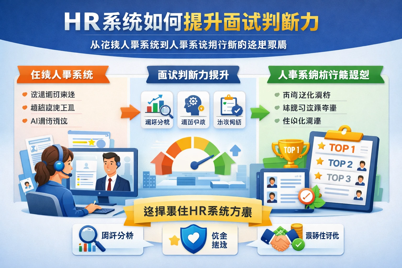 HR系统如何提升面试判断力：从在线人事系统到人事系统排行榜的选型思路