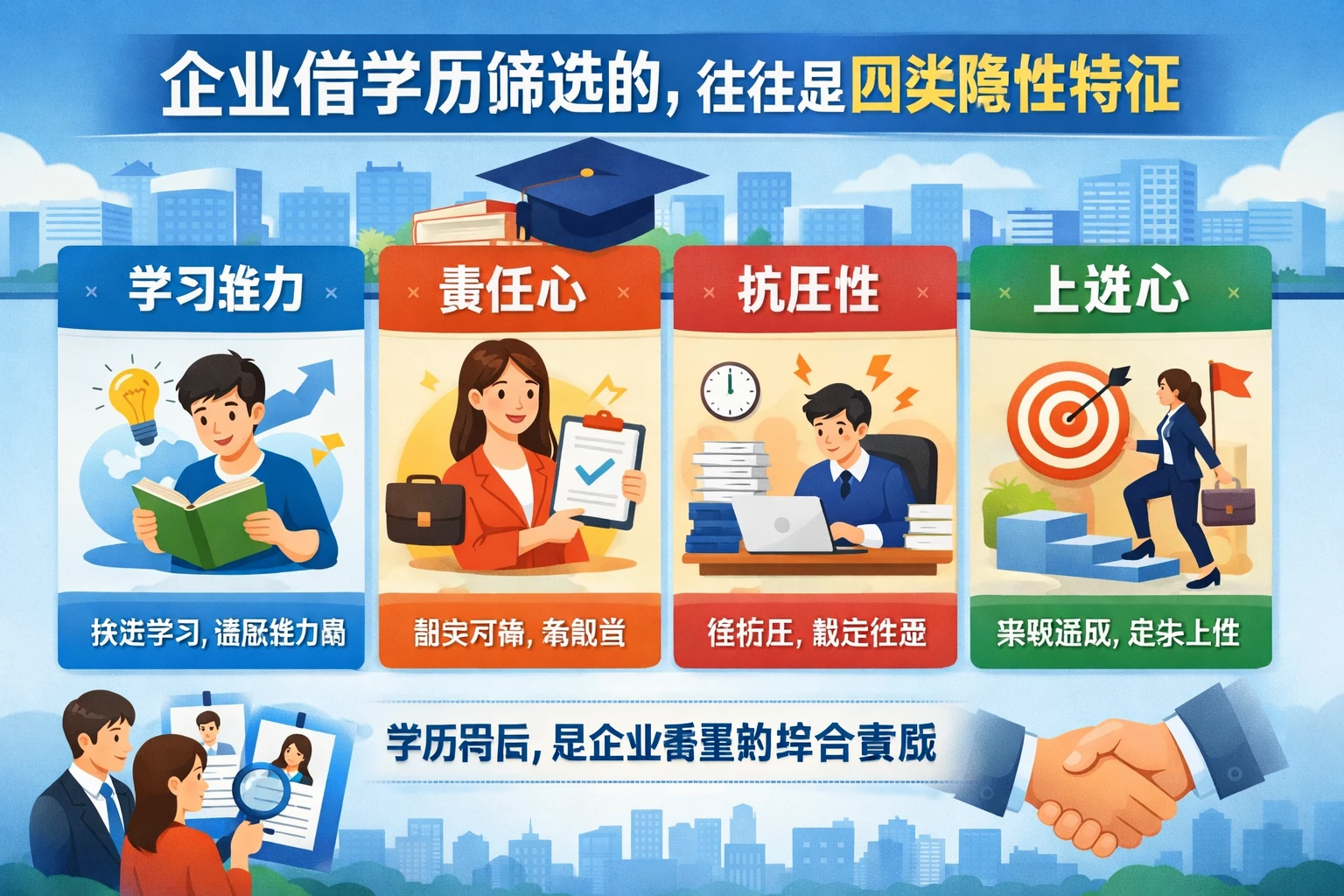 企业借学历筛选的，往往是四类隐性特征