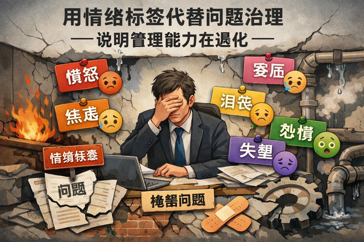用情绪标签代替问题治理,说明管理能力在退化