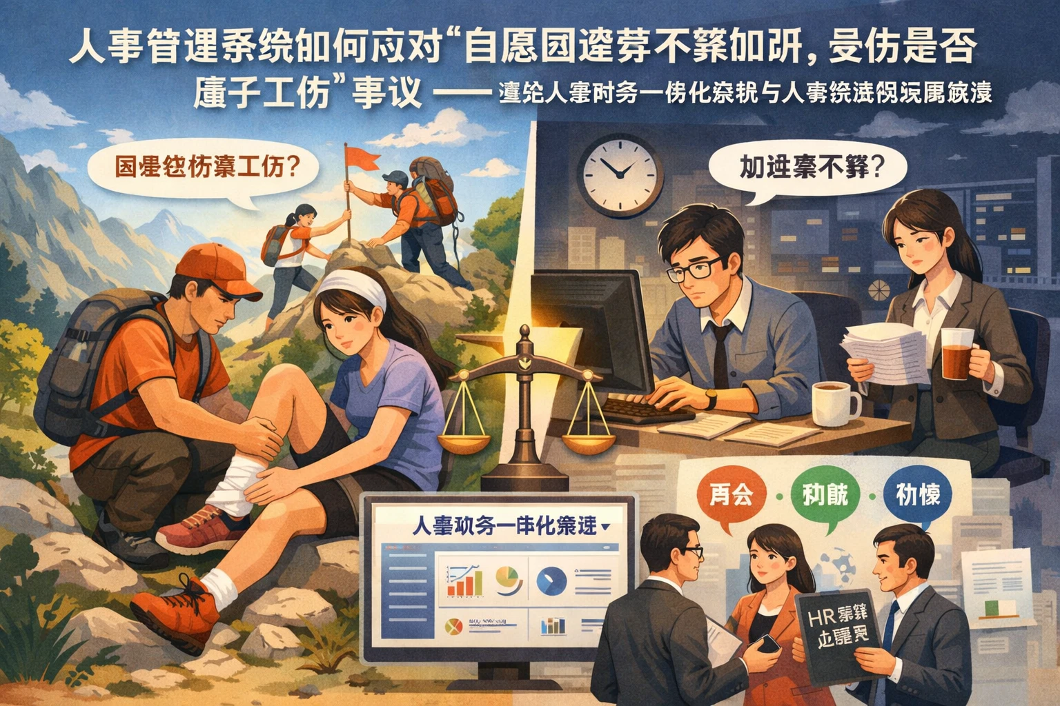 人事管理系统如何应对“自愿团建算不算加班、受伤是否属于工伤”争议——兼论人事财务一体化系统与人事系统供应商选择