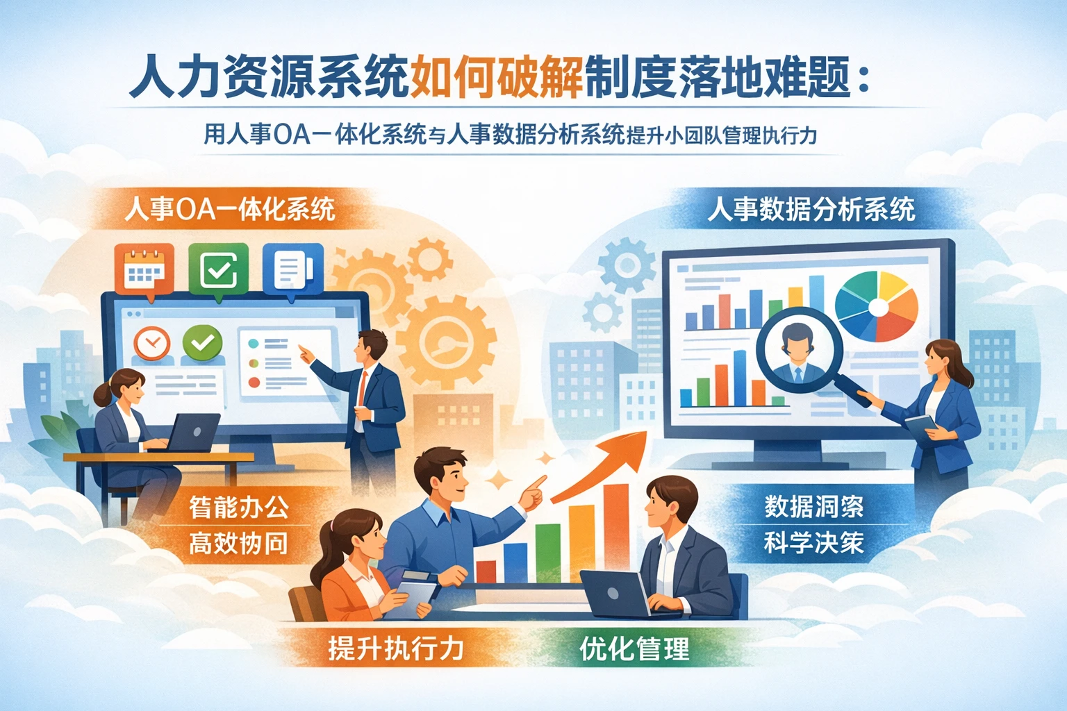 人力资源系统如何破解制度落地难题:用人事OA一体化系统与人事数据分析系统提升小团队管理执行力