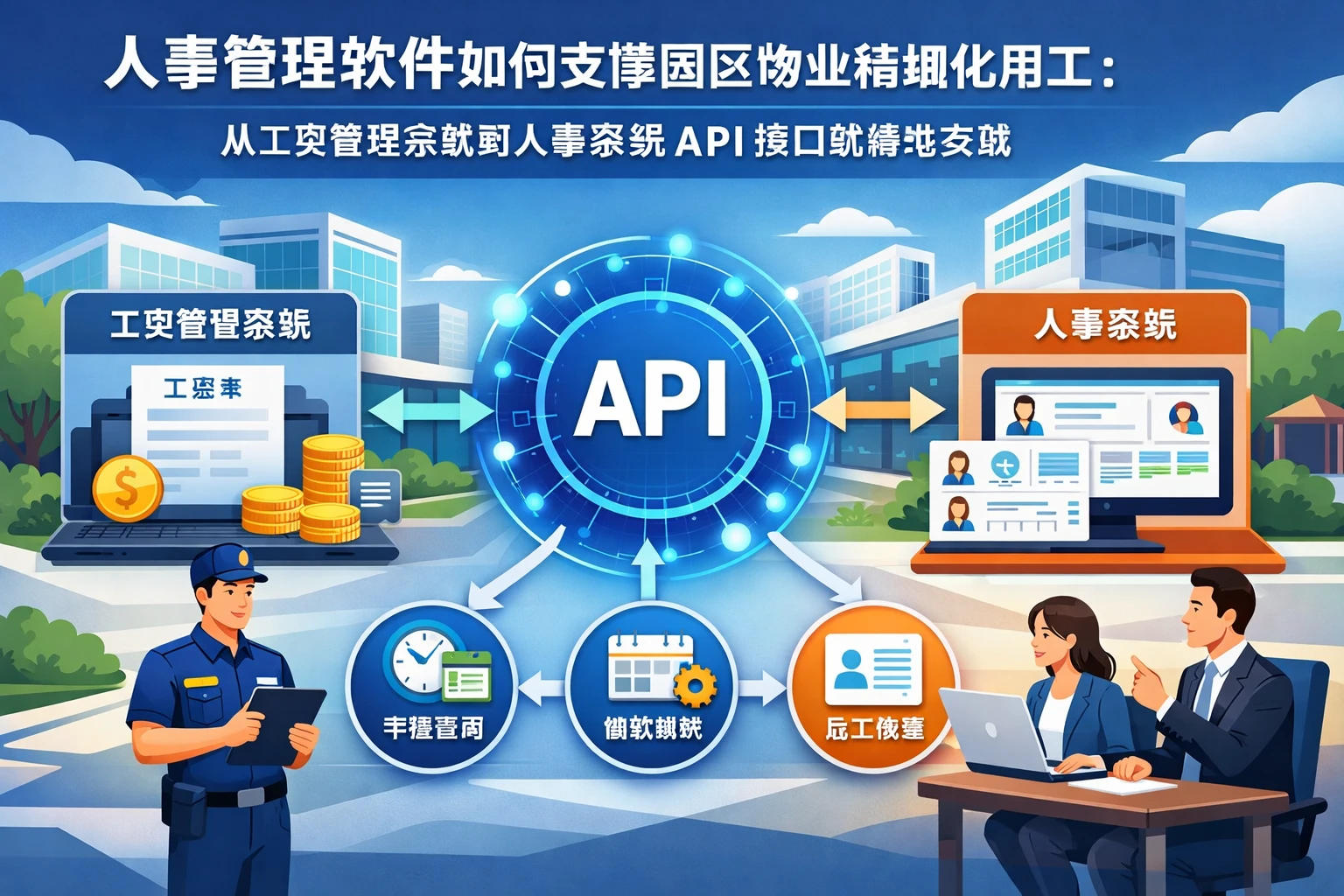 人事管理软件如何支撑园区物业精细化用工：从工资管理系统到人事系统API接口的落地实践