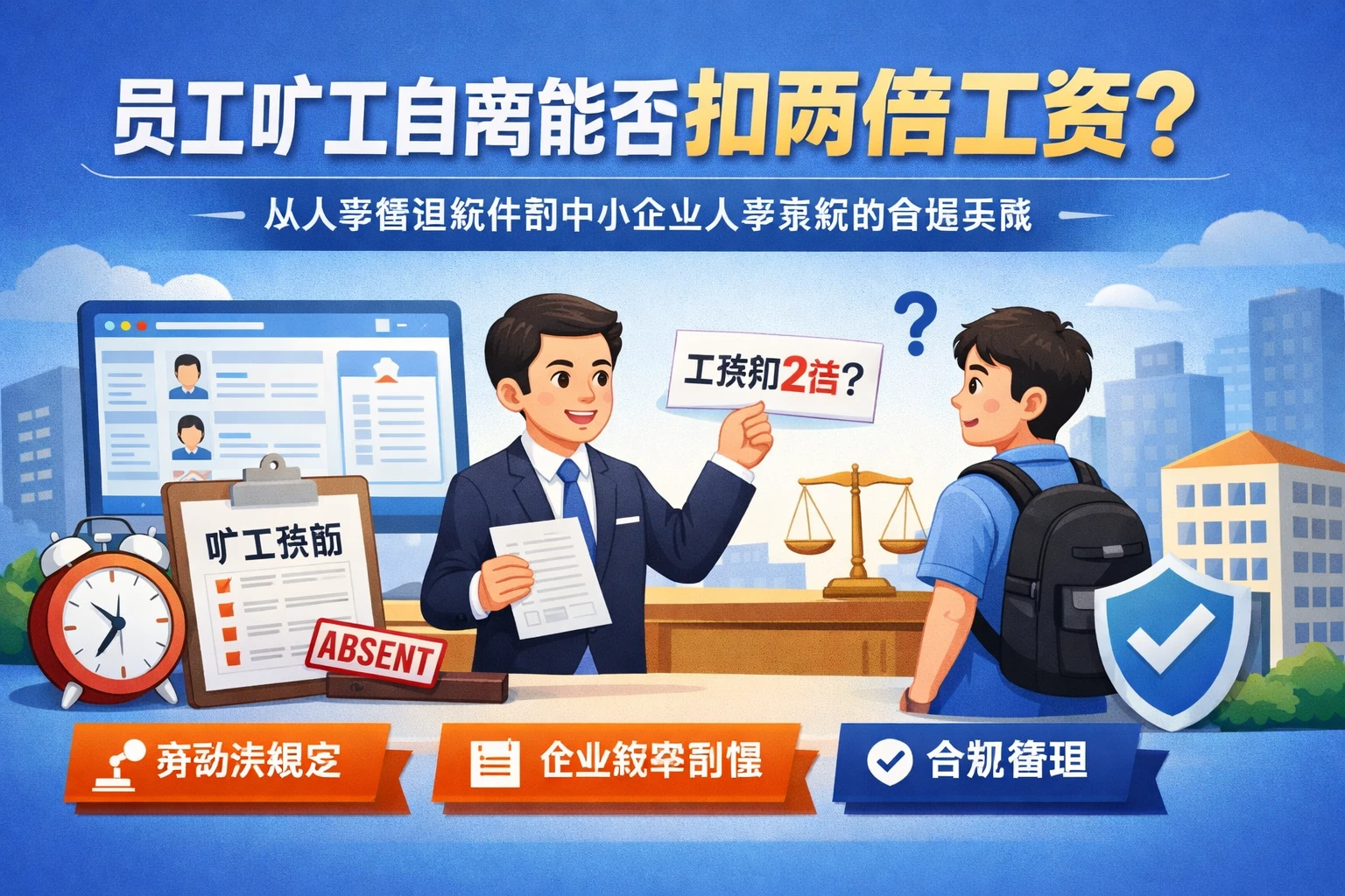 员工旷工自离能否扣两倍工资？从人事管理软件到中小企业人事系统的合规实践