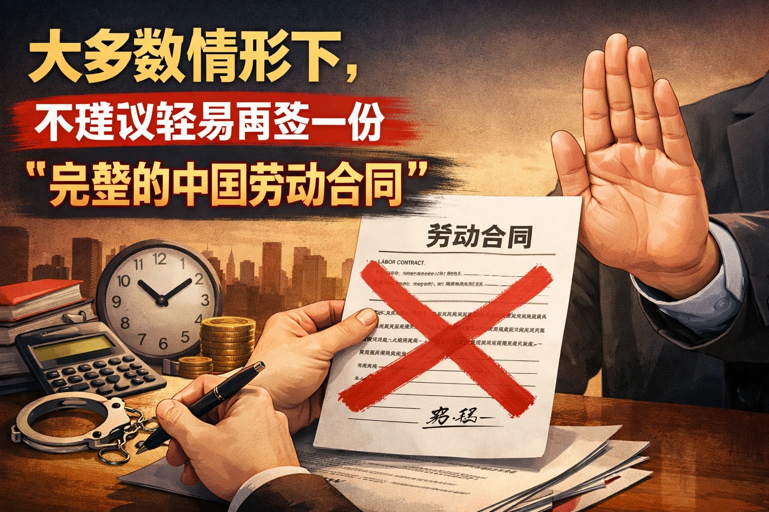 大多数情形下，不建议轻易再签一份“完整的中国劳动合同”