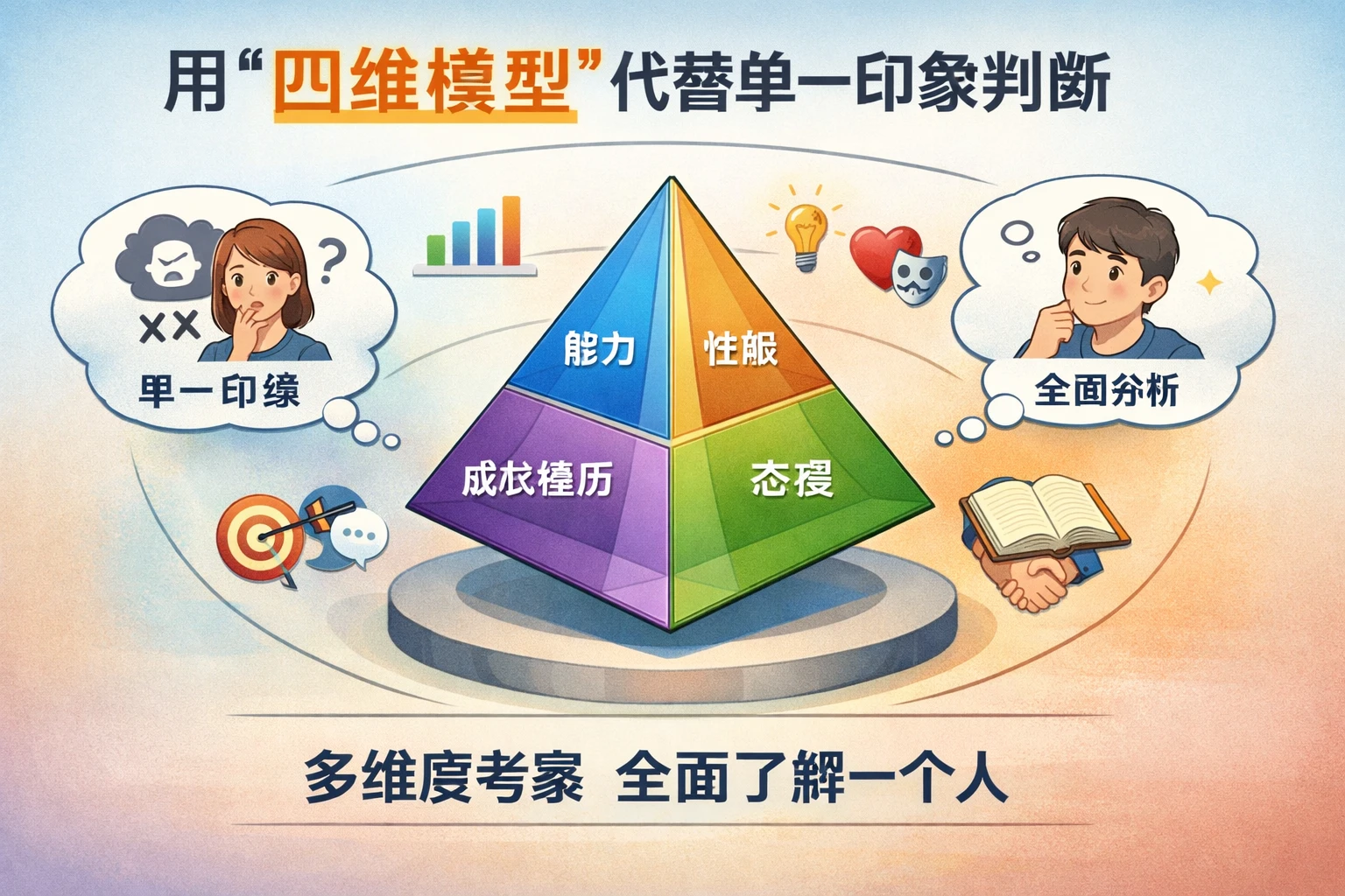 用“四维模型”代替单一印象判断