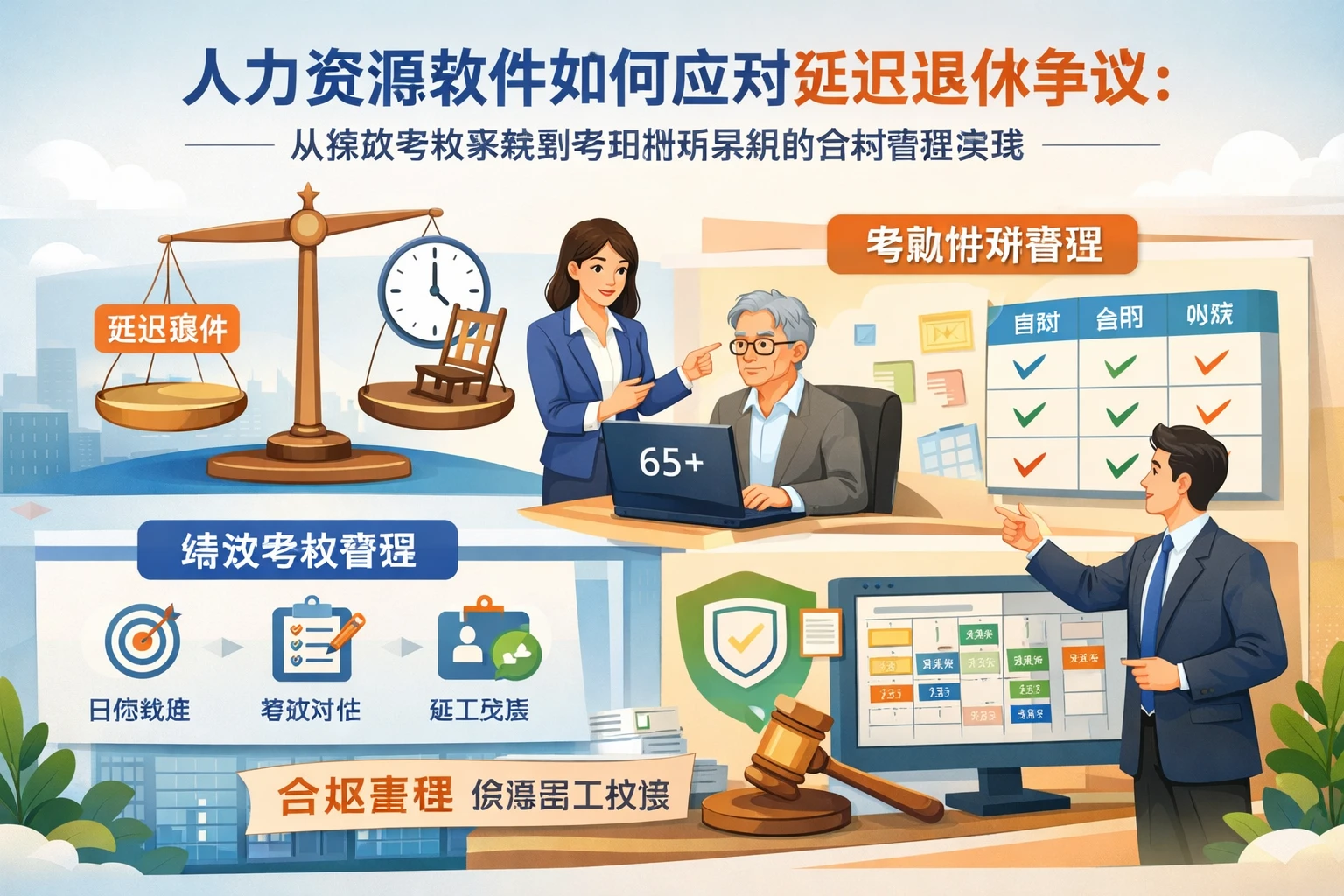 人力资源软件如何应对延迟退休争议：从绩效考核系统到考勤排班系统的合规管理实践