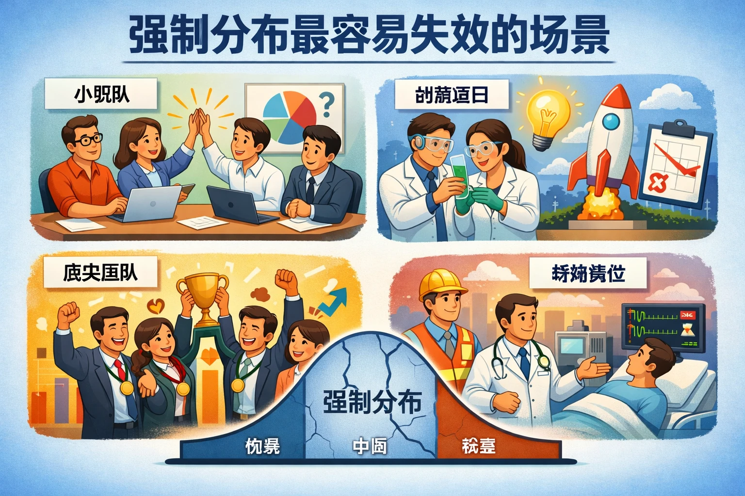 强制分布最容易失效的场景