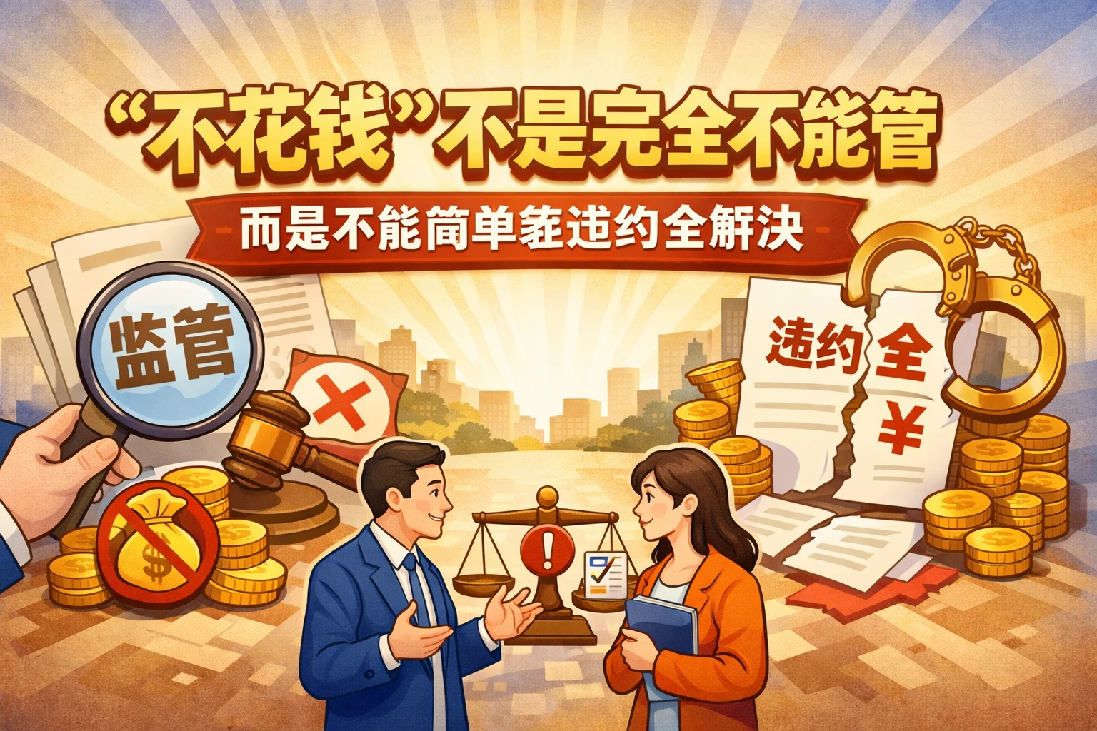 “不花钱”不是完全不能管，而是不能简单靠违约金解决