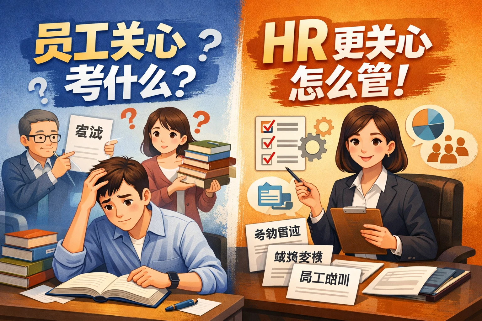 员工关心考什么，HR更关心怎么管