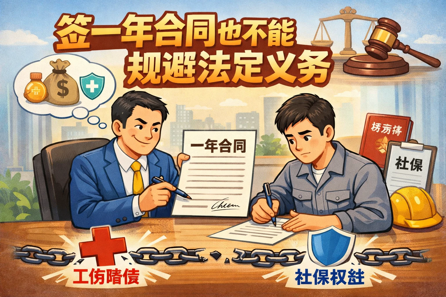 签一年合同也不能规避法定义务