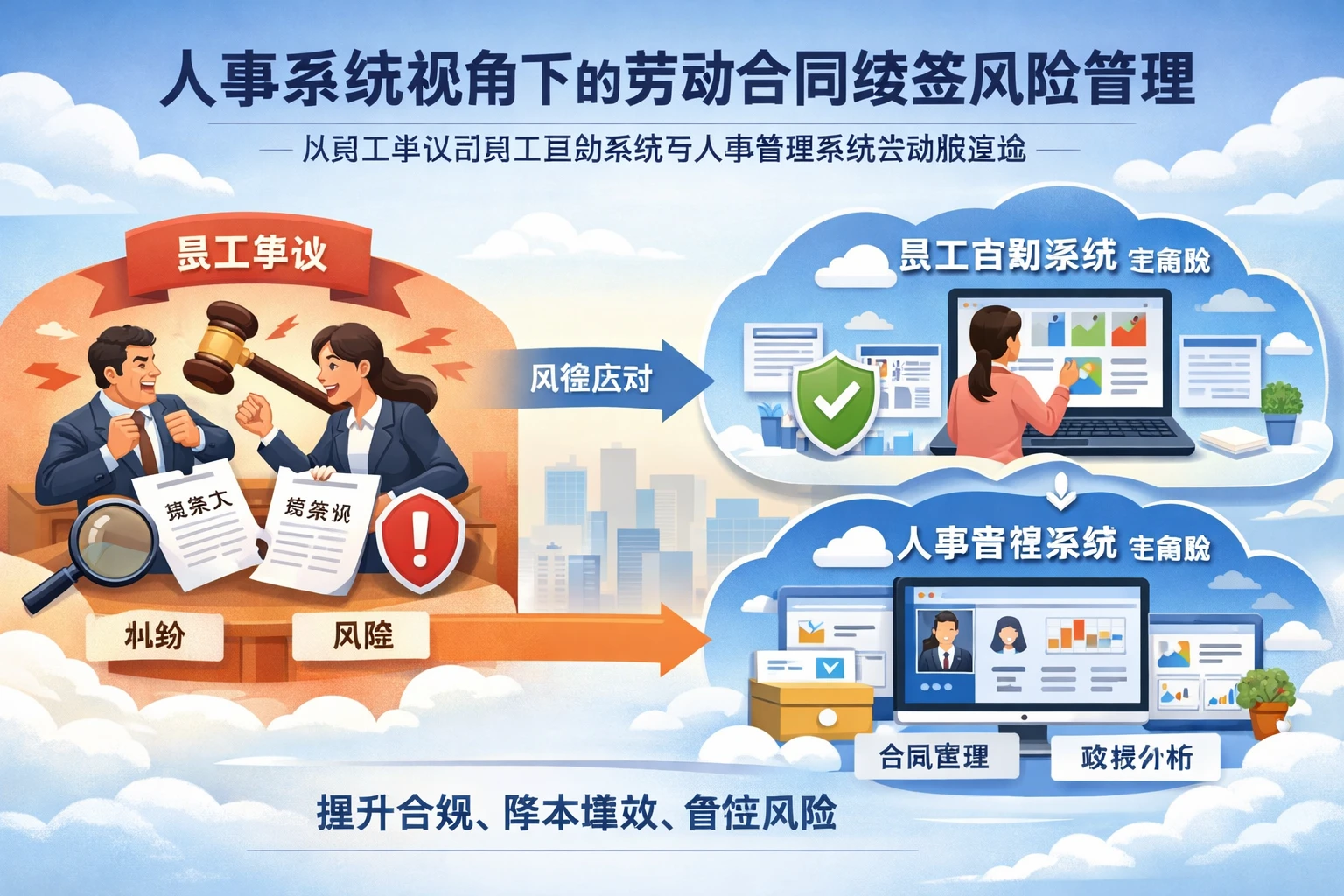 人事系统视角下的劳动合同续签风险管理：从员工争议到员工自助系统与人事管理系统云端版落地