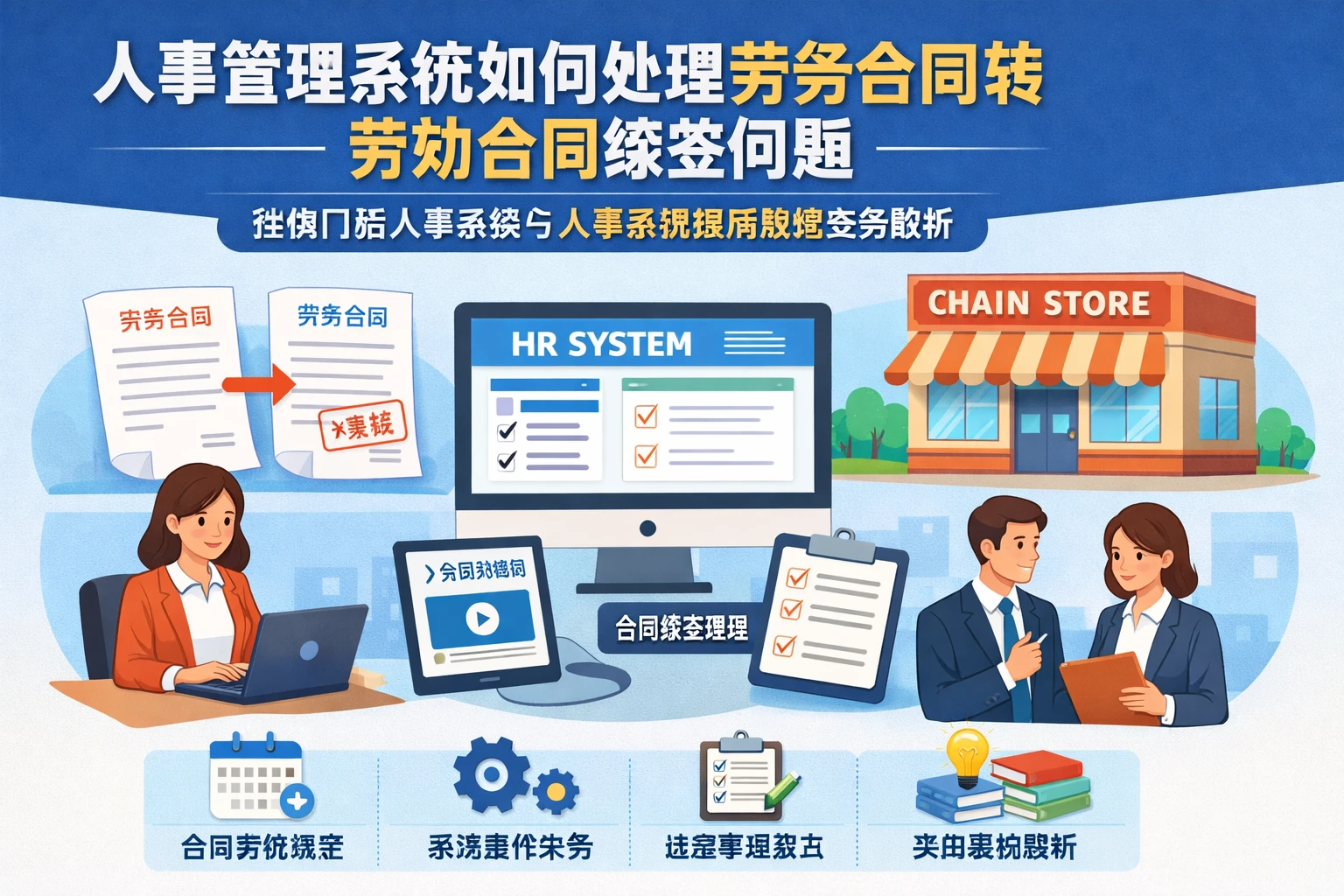 人事管理系统如何处理劳务合同转劳动合同续签问题：连锁门店人事系统与人事系统使用教程实务解析