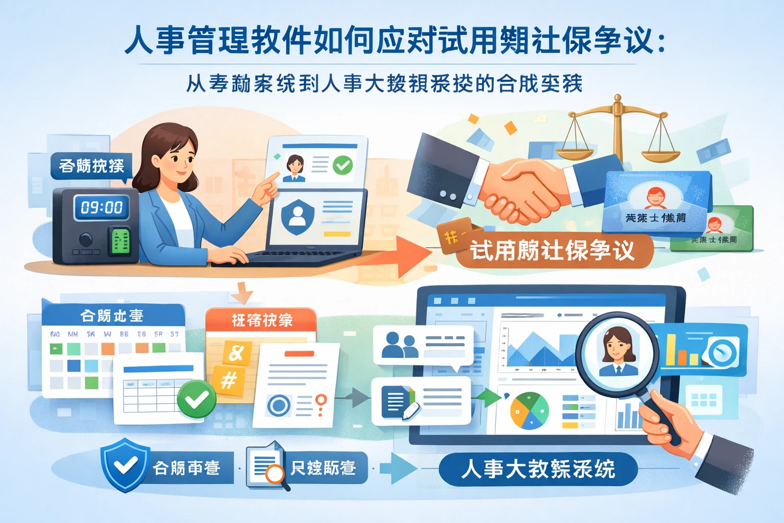 人事管理软件如何应对试用期社保争议：从考勤系统到人事大数据系统的合规实践