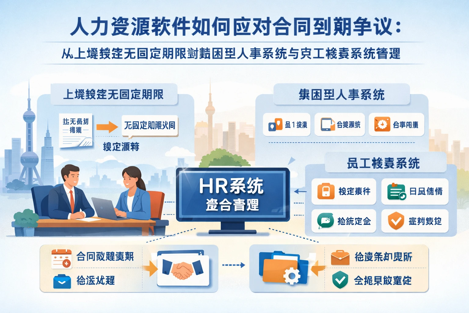 人力资源软件如何应对合同到期争议：从上海续签无固定期限到集团型人事系统与员工档案系统管理
