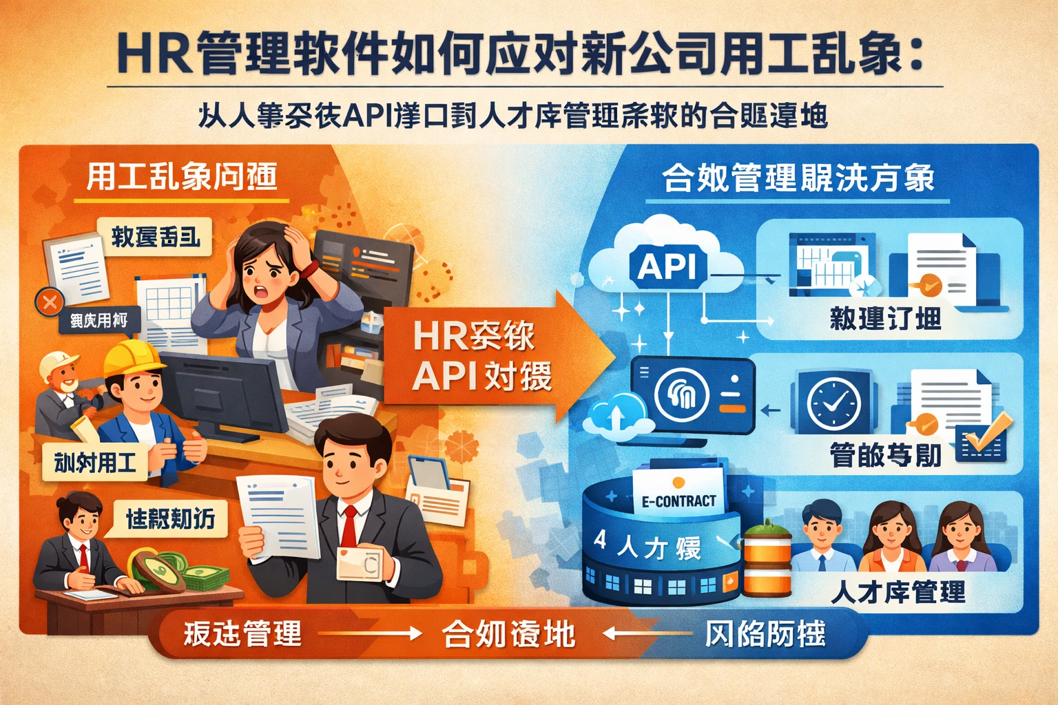 HR管理软件如何应对新公司用工乱象：从人事系统API接口到人才库管理系统的合规落地