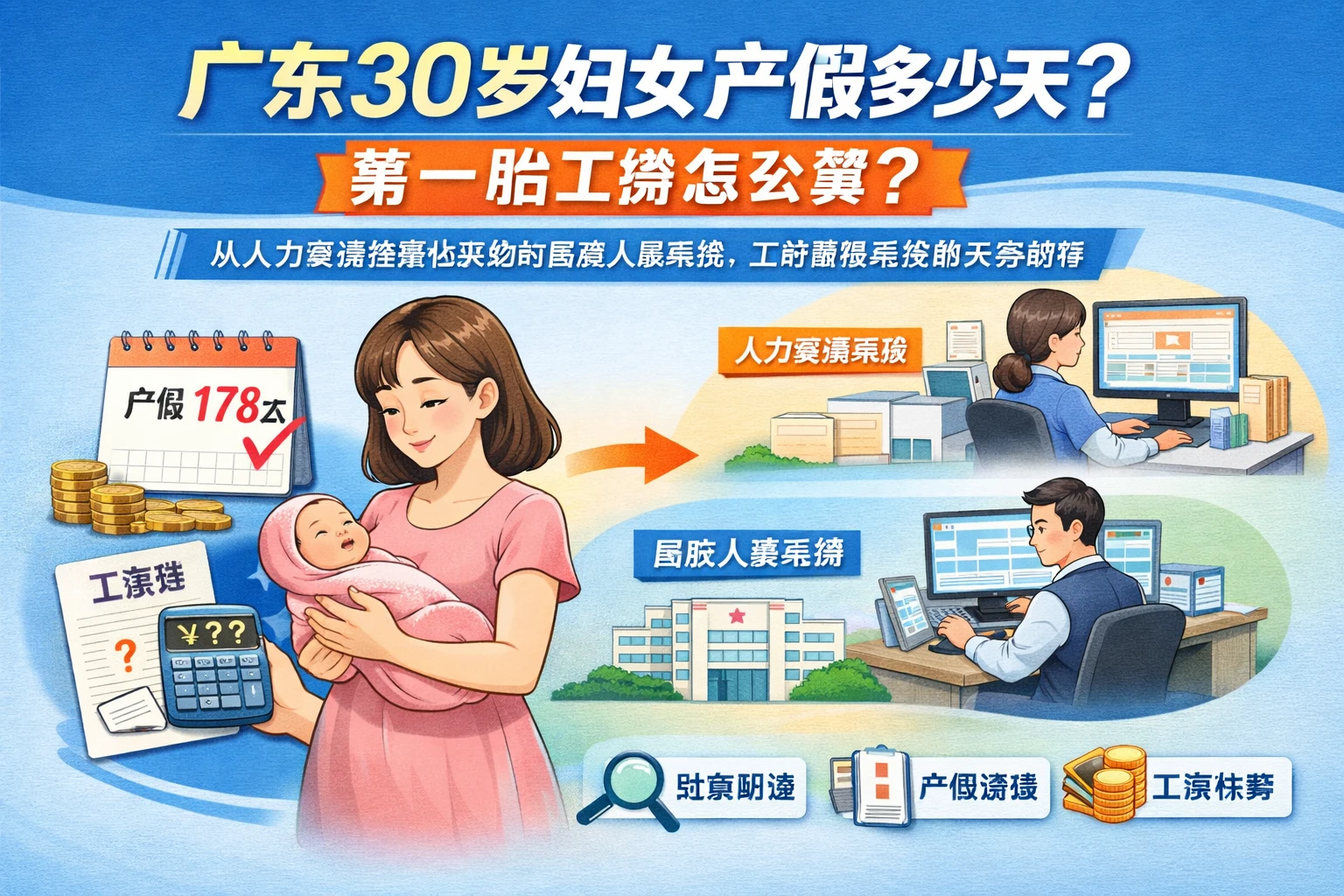 广东30岁妇女产假多少天?第一胎工资怎么算?从人力资源信息化系统到医院人事系统、工资管理系统的实务解析