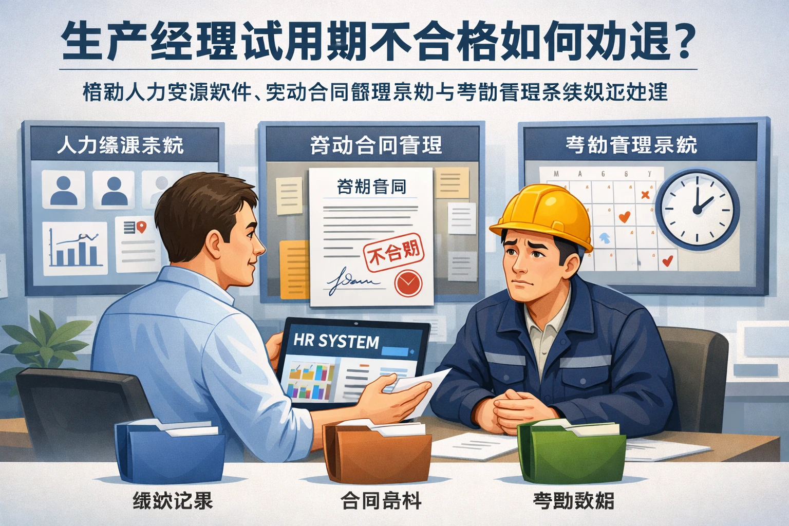 生产经理试用期不合格如何劝退：借助人力资源软件、劳动合同管理系统与考勤管理系统规范处理