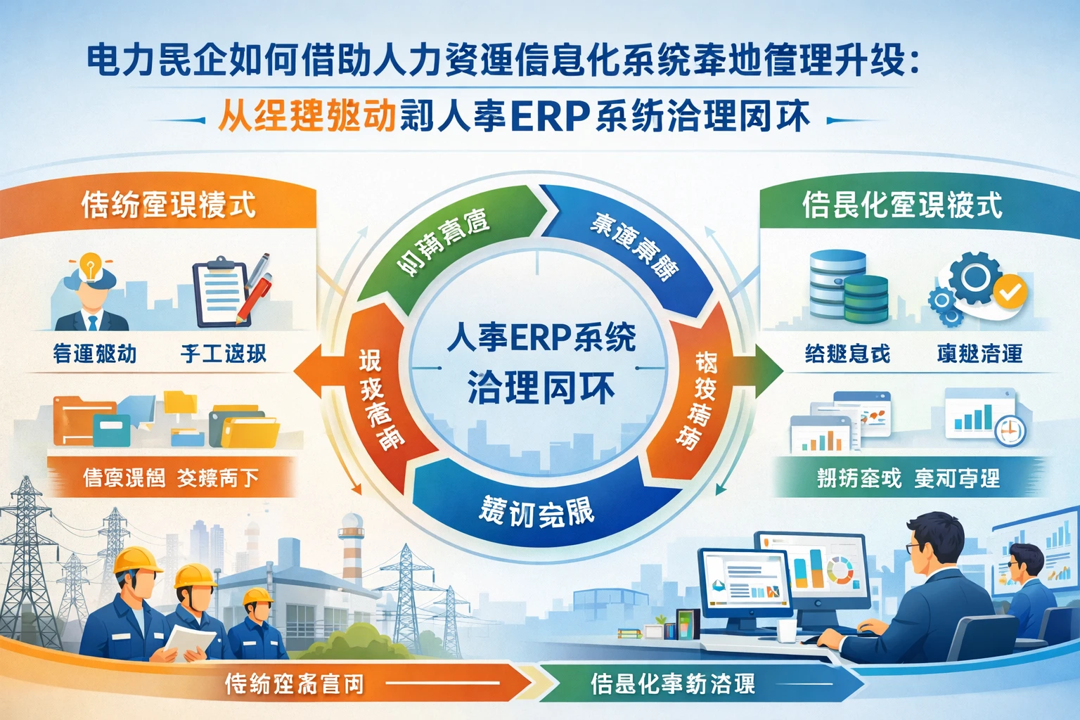 电力民企如何借助人力资源信息化系统落地管理升级：从经验驱动到人事ERP系统治理闭环