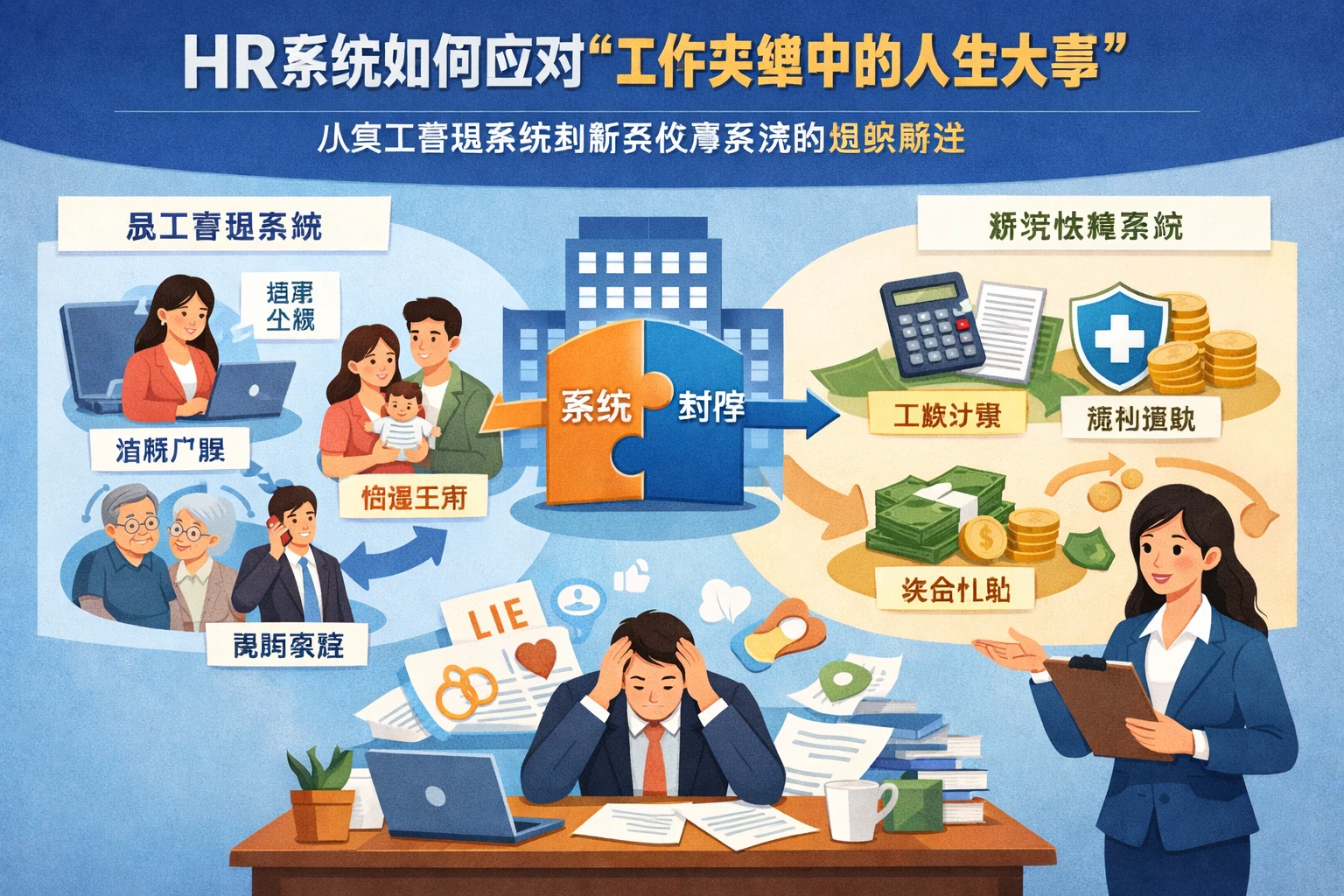 HR系统如何应对“工作夹缝中的人生大事”：从员工管理系统到薪资核算系统的组织解法