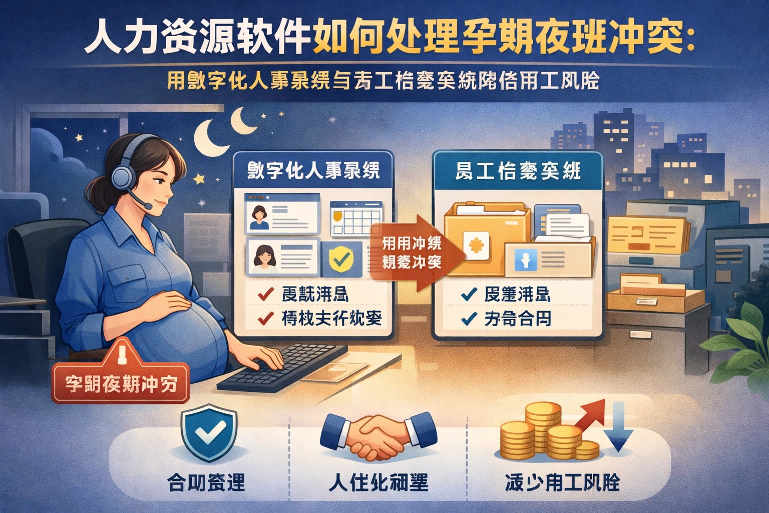 人力资源软件如何处理孕期夜班冲突：用数字化人事系统与员工档案系统降低用工风险