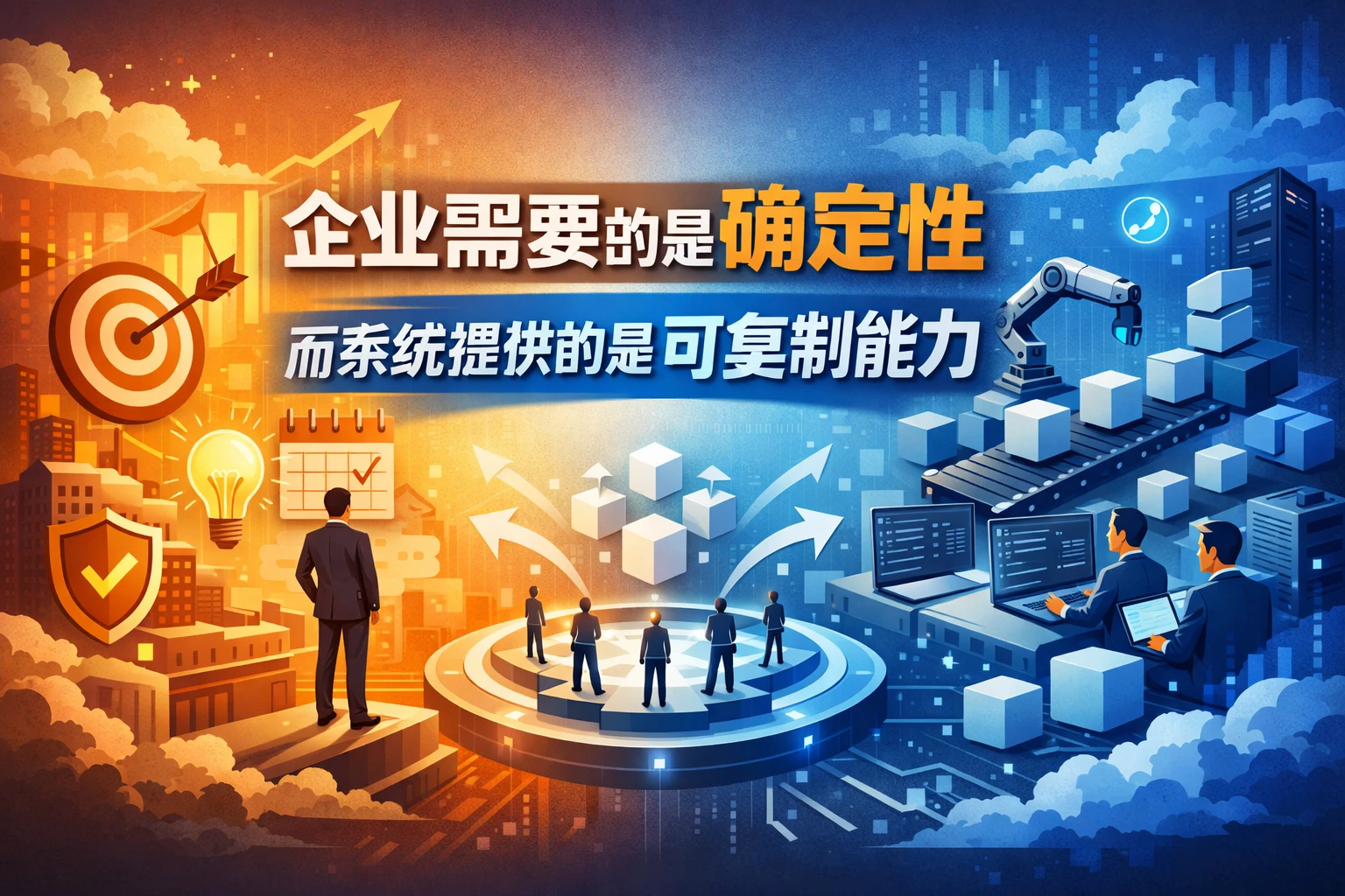 企业需要的是确定性，而系统提供的是可复制能力