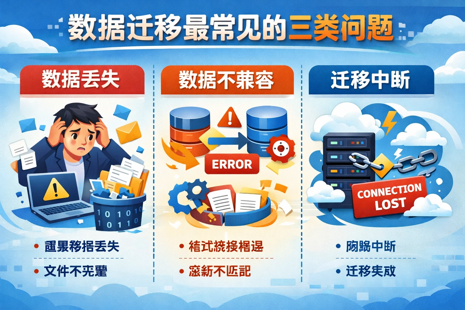 数据迁移最常见的三类问题