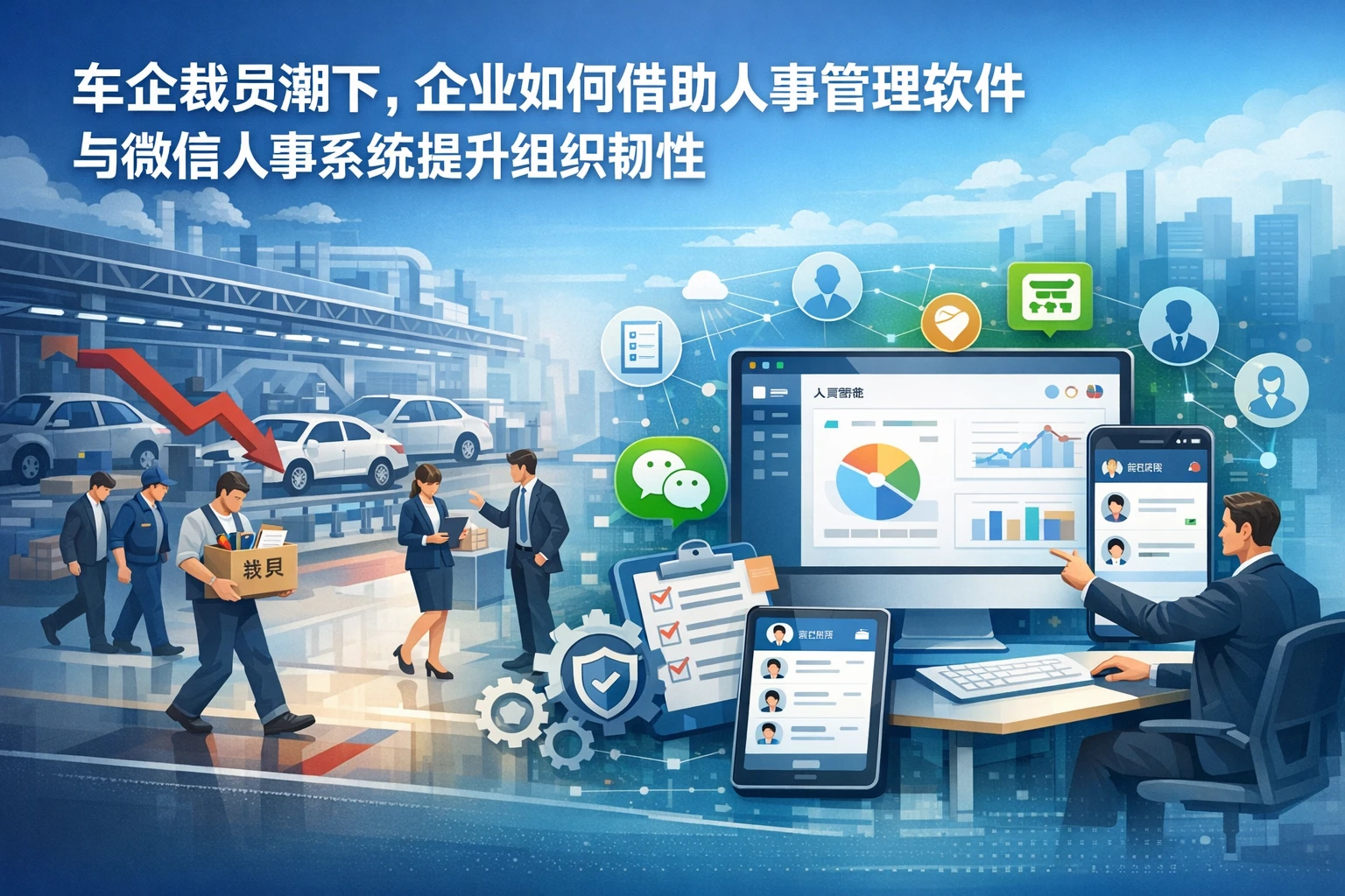 车企裁员潮下，企业如何借助人事管理软件与微信人事系统提升组织韧性