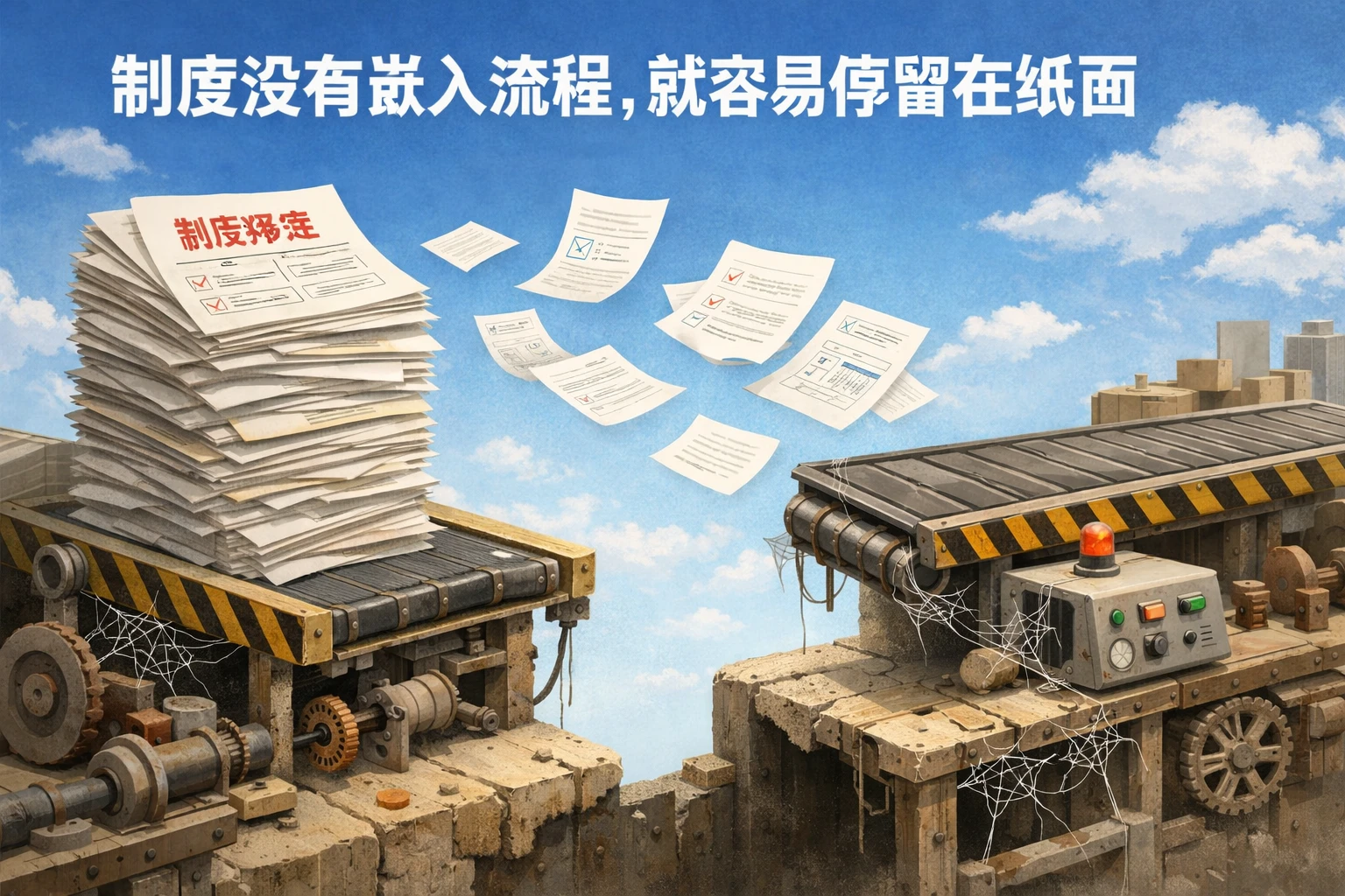 制度没有嵌入流程，就容易停留在纸面