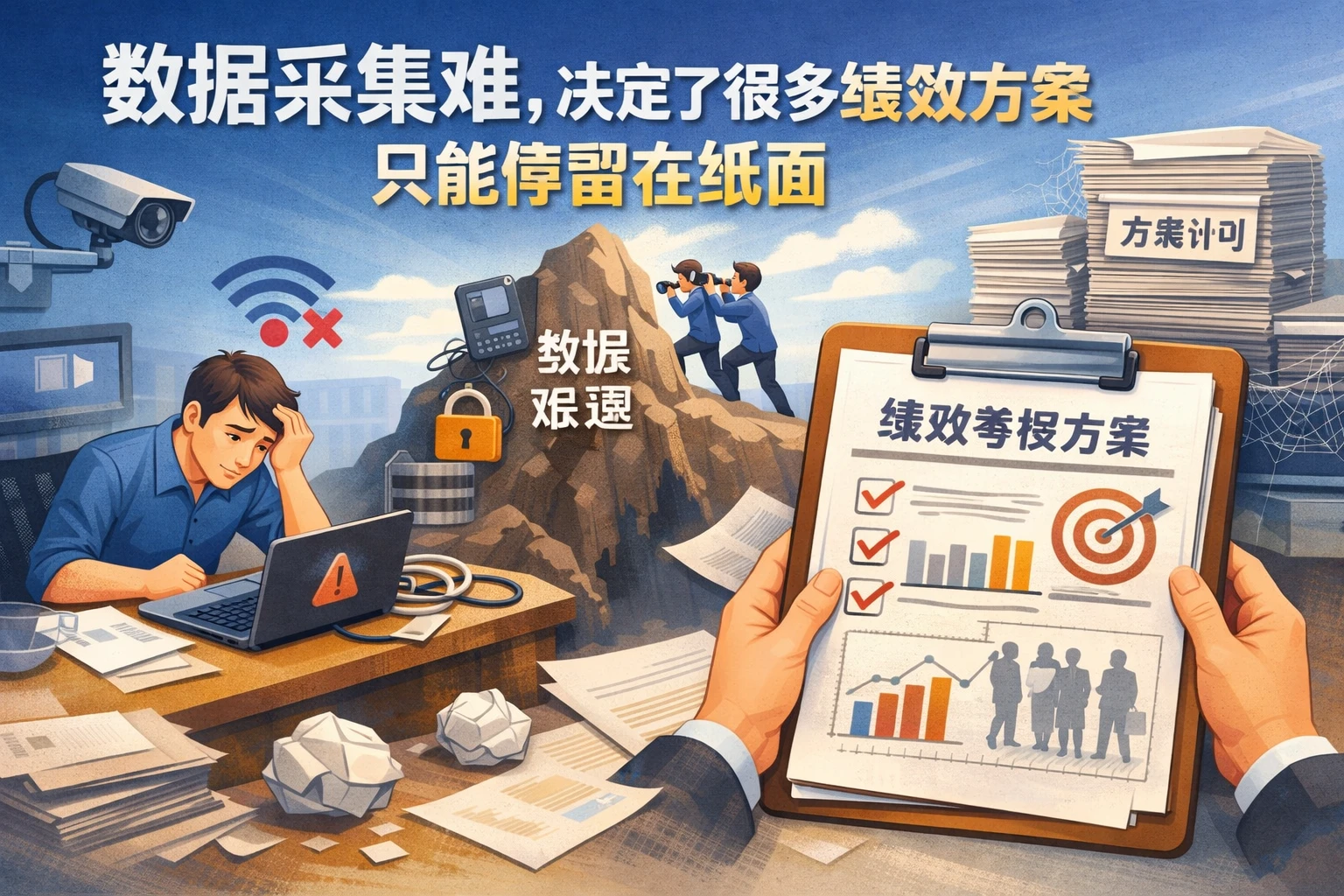 数据采集难，决定了很多绩效方案只能停留在纸面