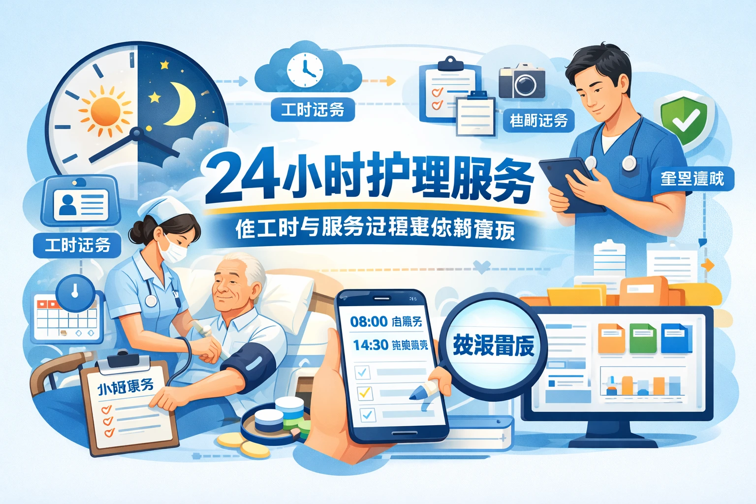 24小时护理服务使工时与服务过程更依赖留痕