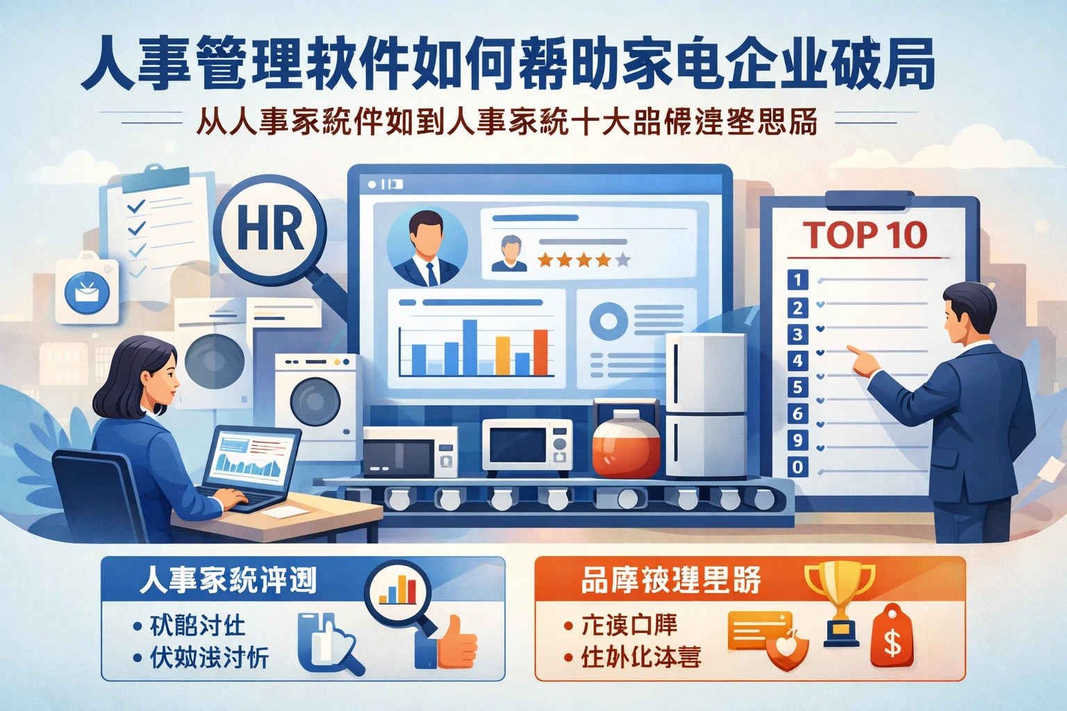 人事管理软件如何帮助家电企业破局：从人事系统评测到人事系统十大品牌选型思路