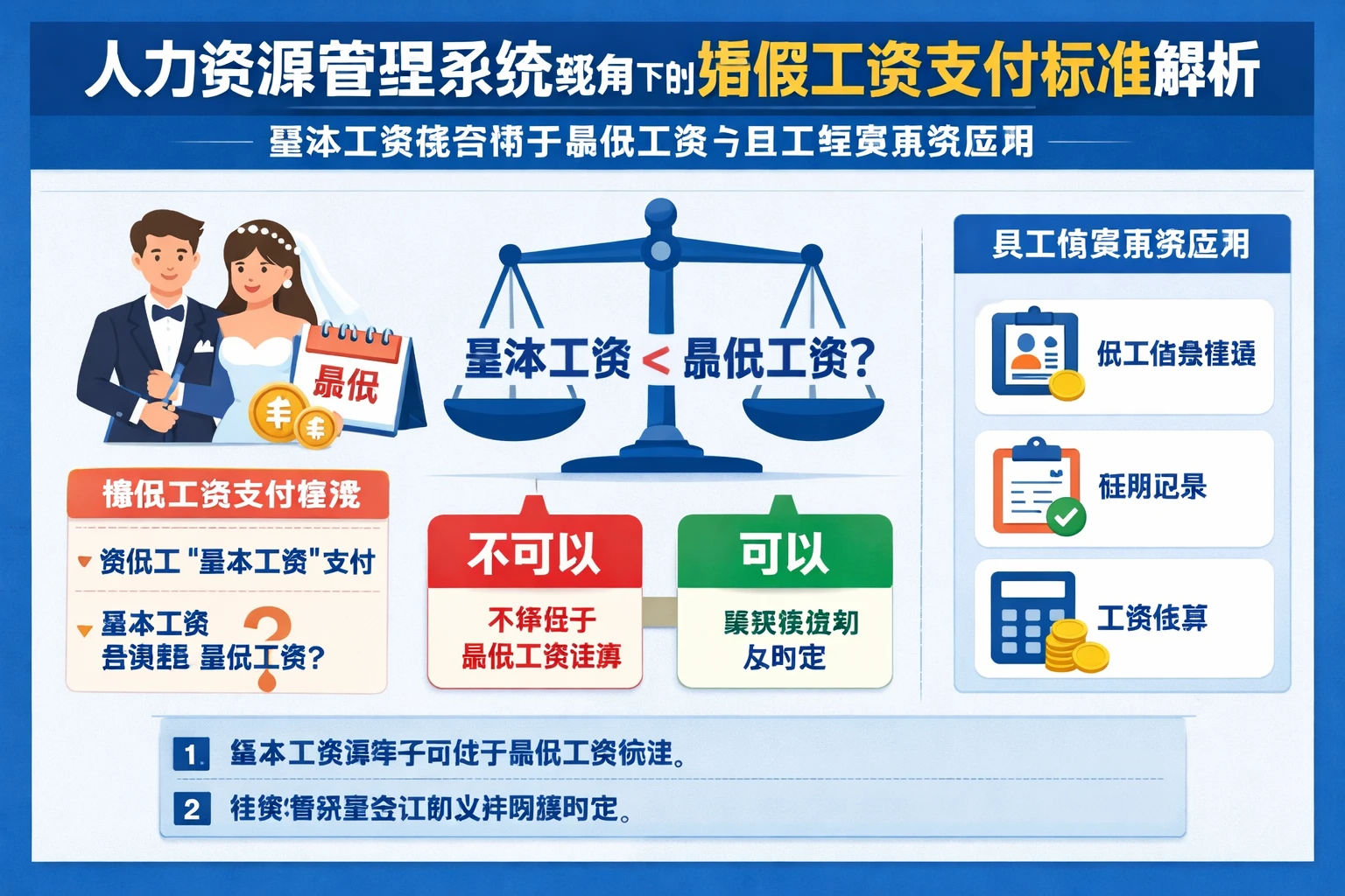 人力资源管理系统视角下的婚假工资支付标准解析：基本工资能否低于最低工资与员工档案系统应用