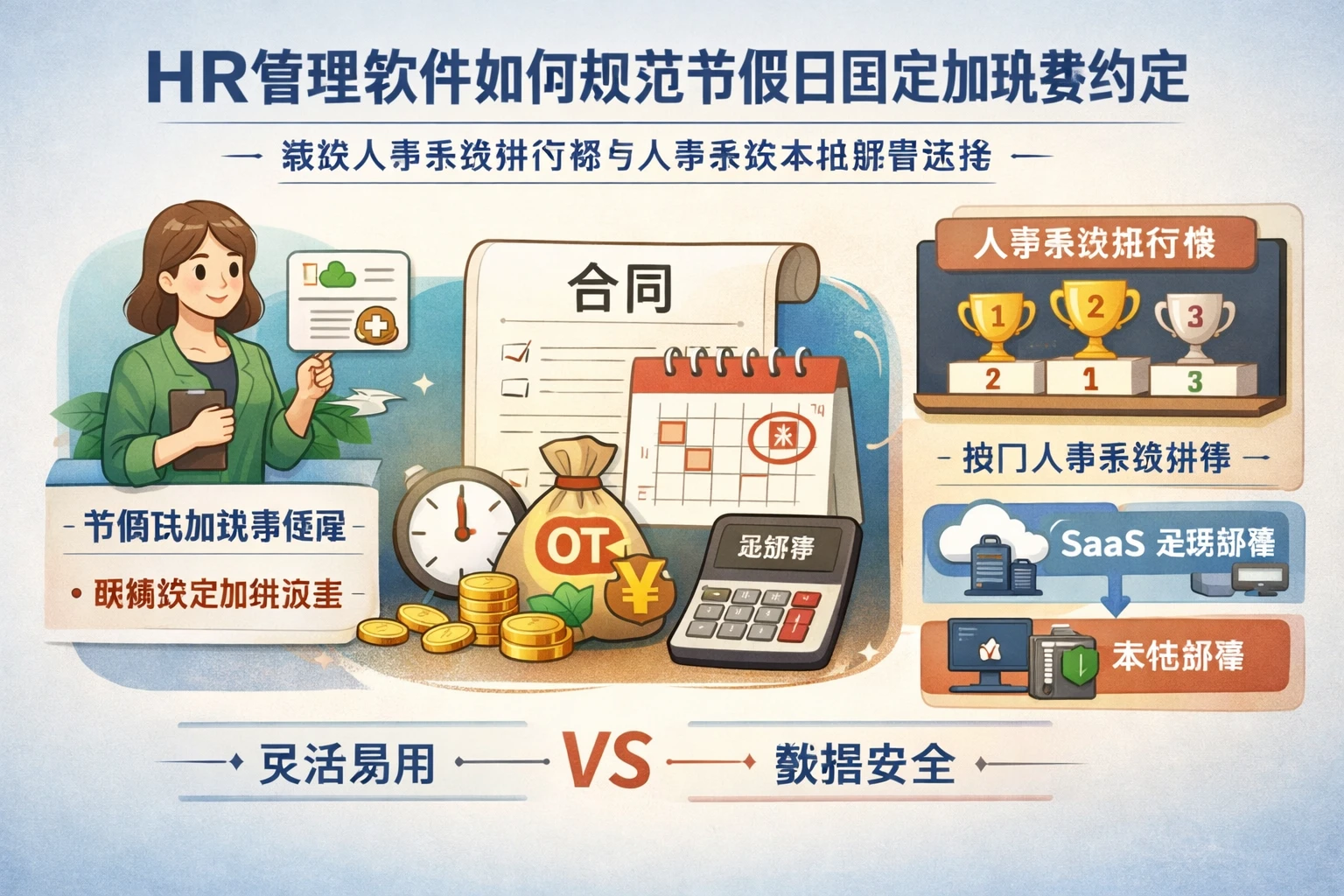 HR管理软件如何规范节假日固定加班费约定：兼谈人事系统排行榜与人事系统本地部署选择