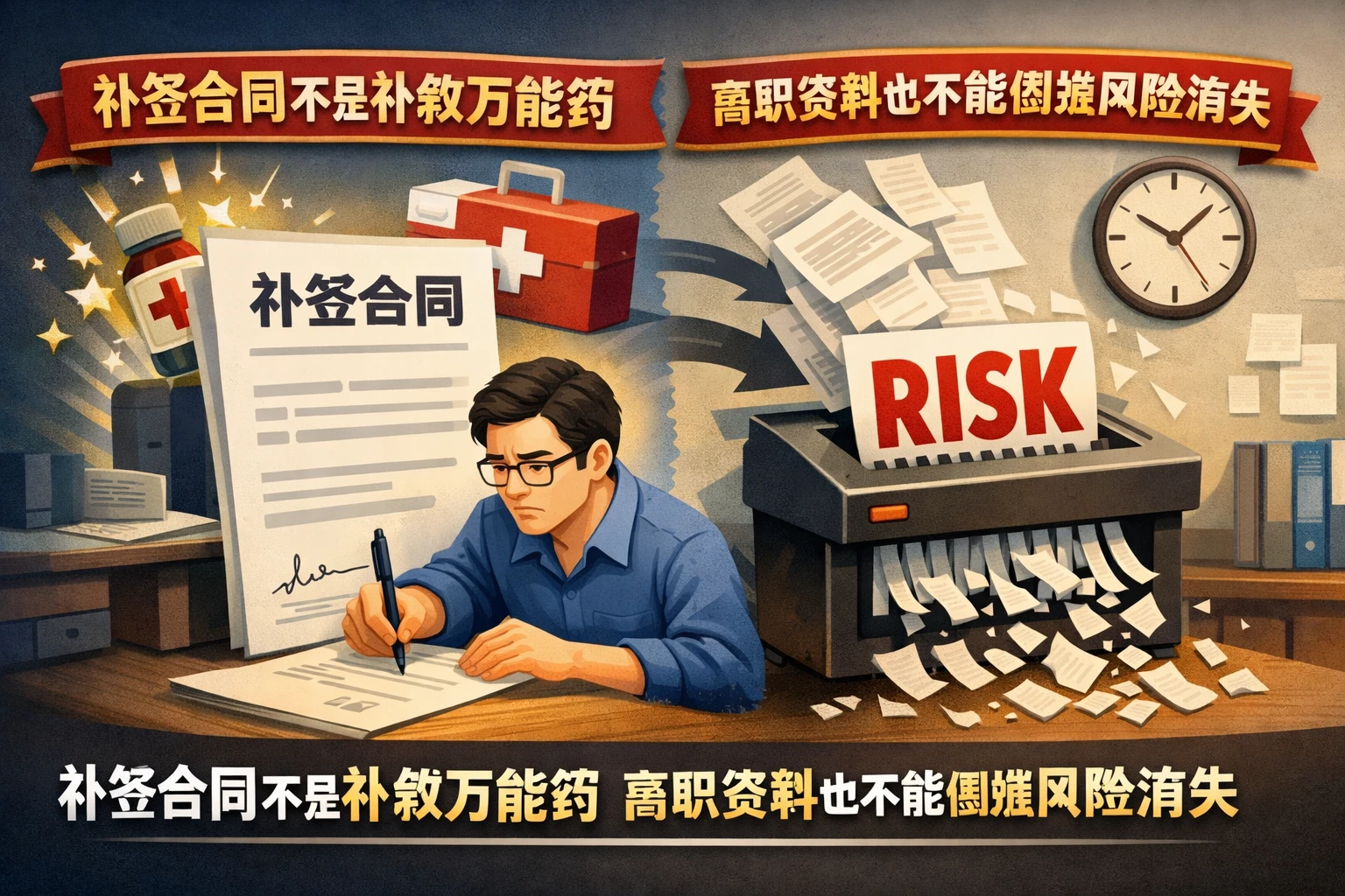 补签合同不是补救万能药,离职资料也不能倒推风险消失