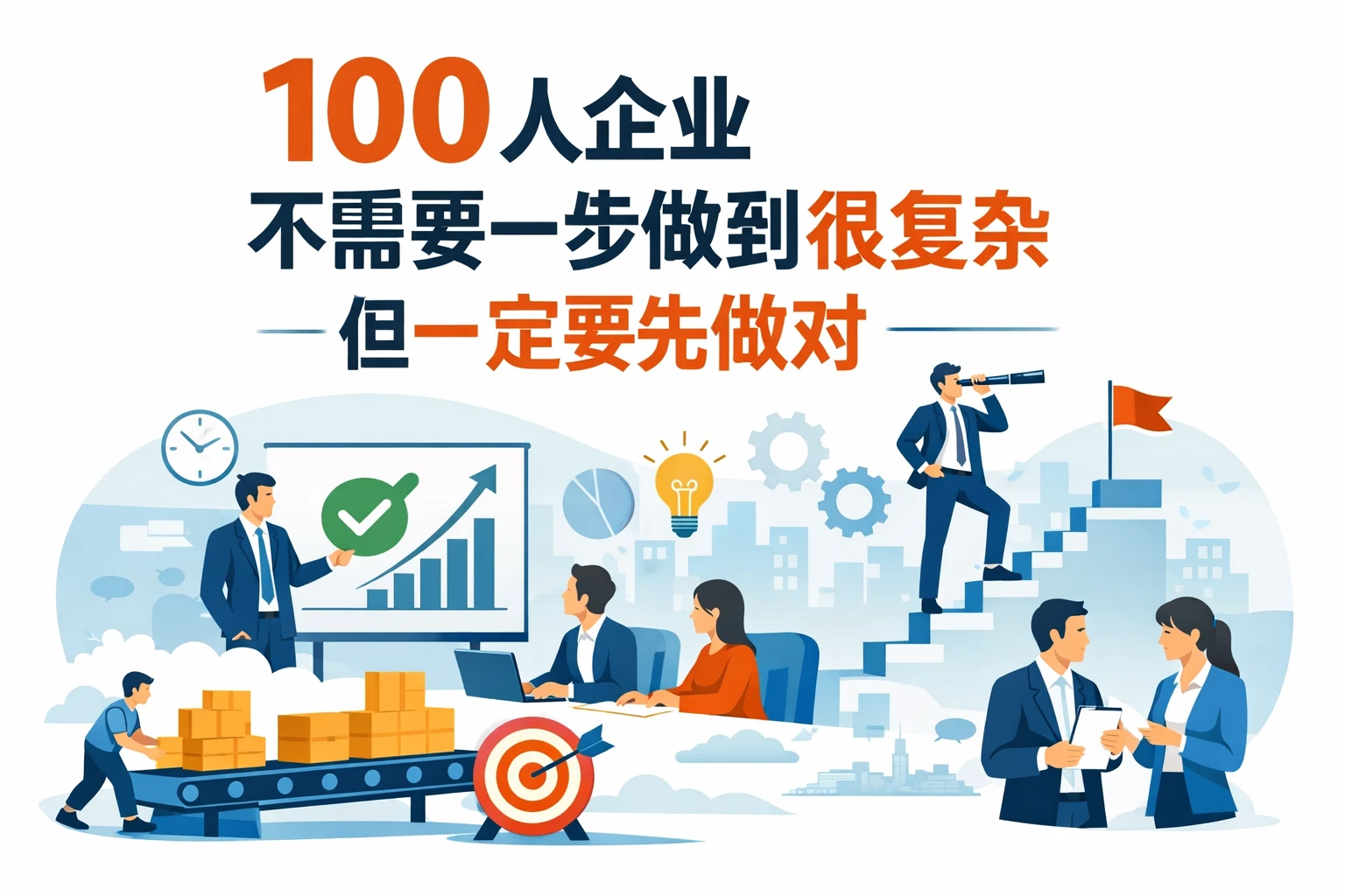 100人企业不需要一步做到很复杂,但一定要先做对